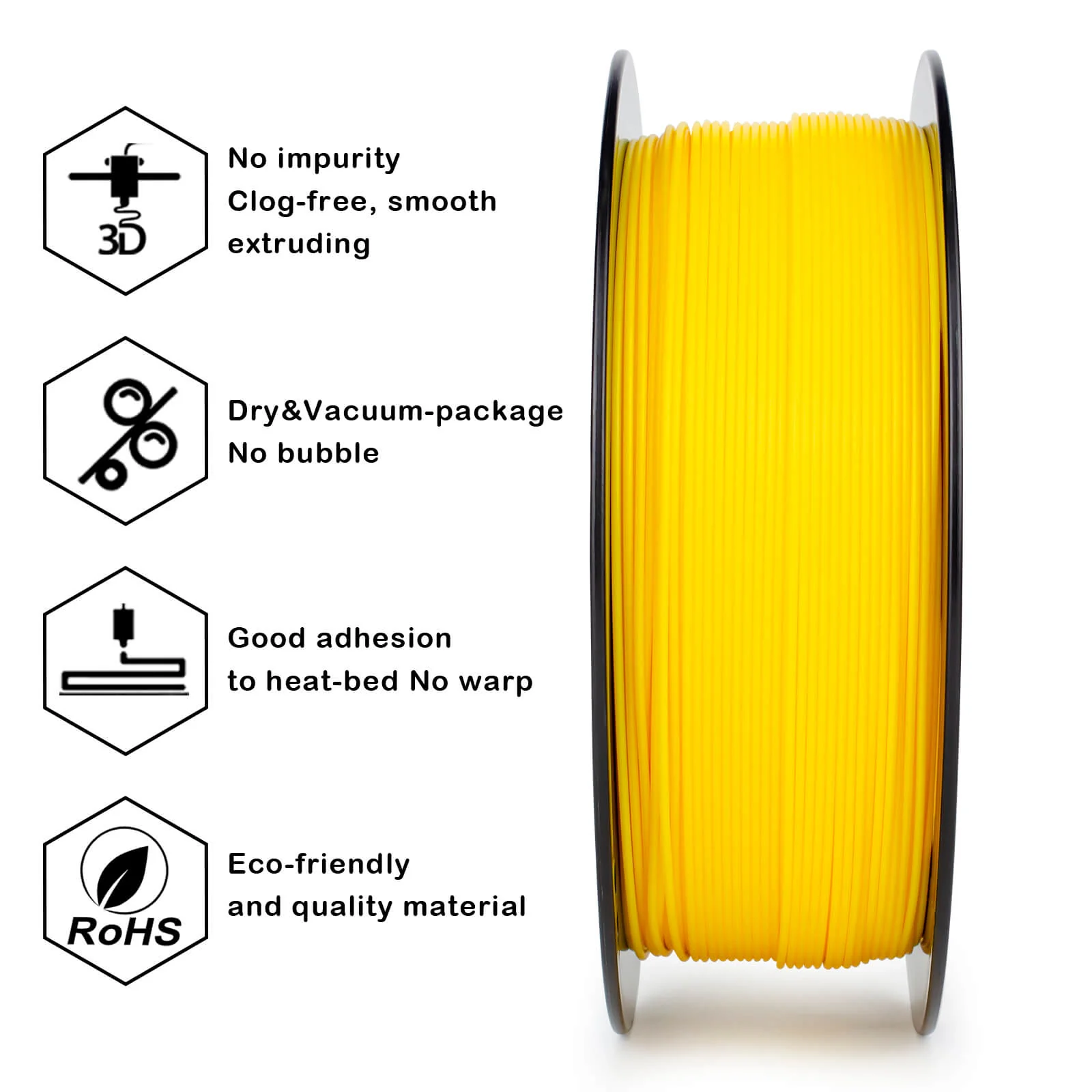 ZIRO High Speed PLA Filament 1.75mm, Yellow - Image 6