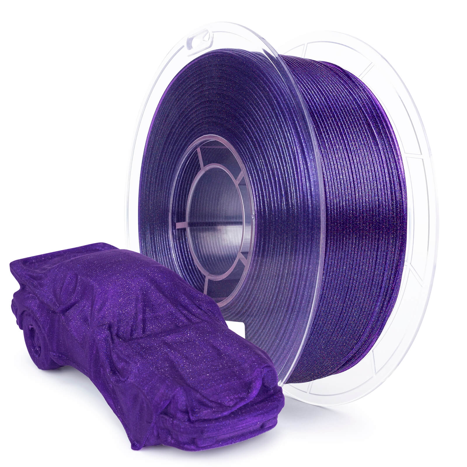 ZIRO Iridescent Series PLA Twinkle Effect Filament 1.75mm 1kg/2.2lb Spool , Electric Purple - Image 5