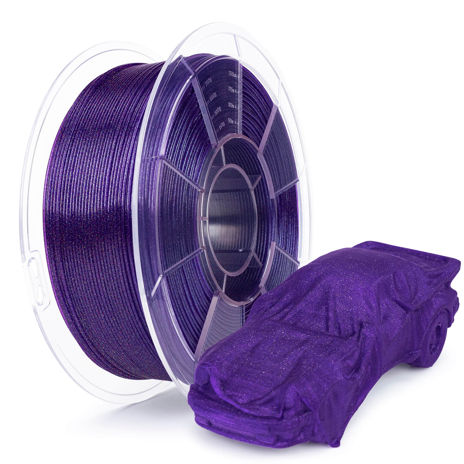 ZIRO Iridescent Series PLA Twinkle Effect Filament 1.75mm 1kg/2.2lb Spool , Electric Purple - Image 7