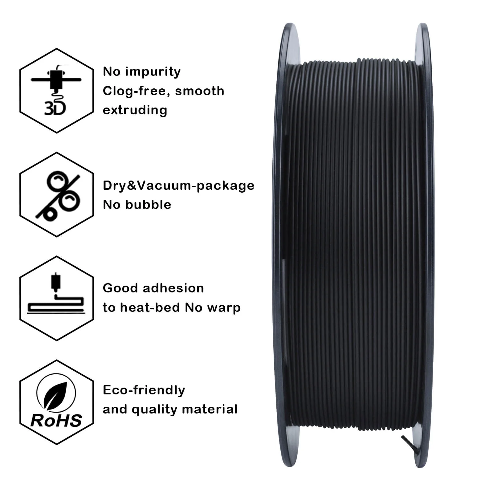 ZIRO Matte PLA Filament 1.75mm, Black - Image 8