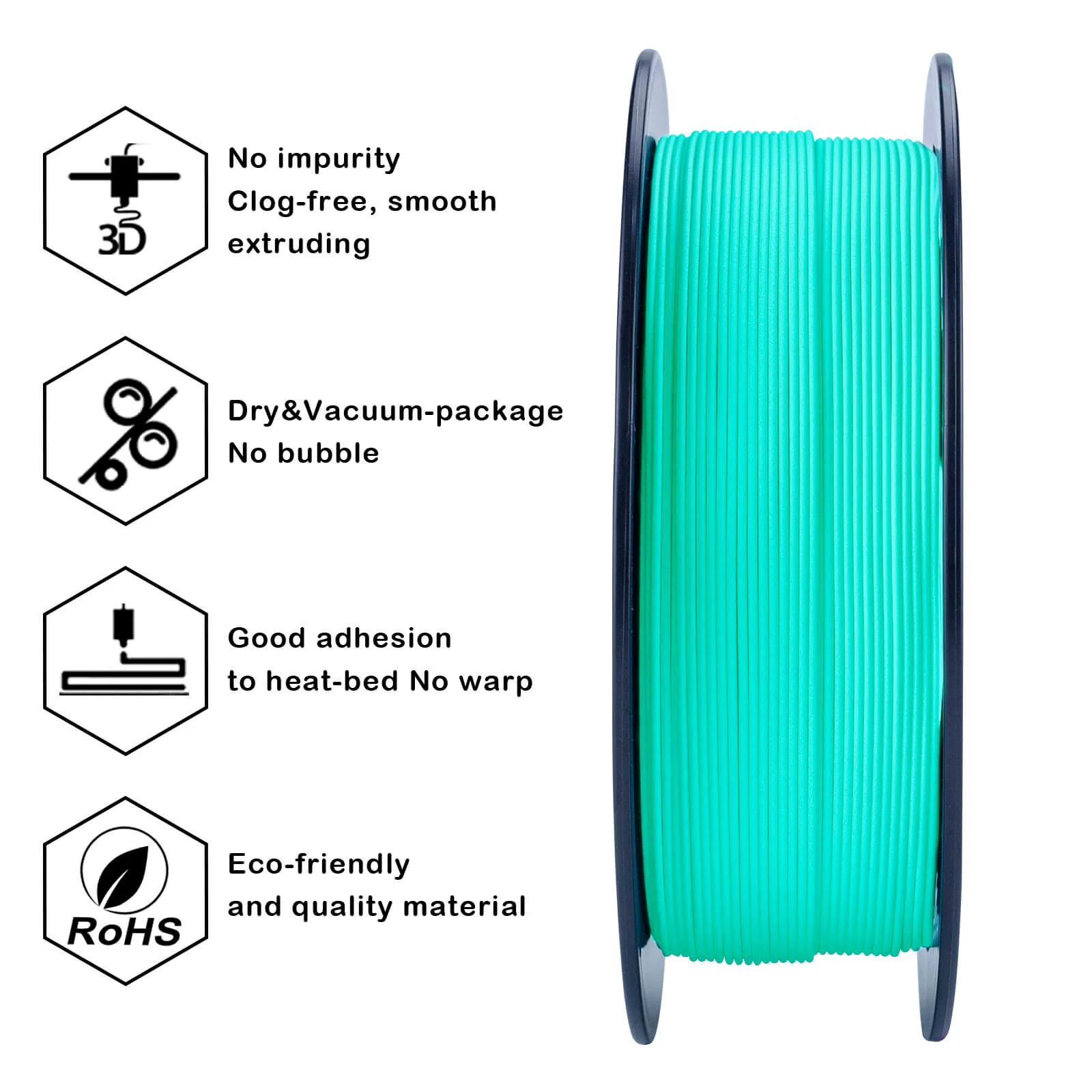 ZIRO Matte PLA Filament 1.75mm, Cyan - Image 9