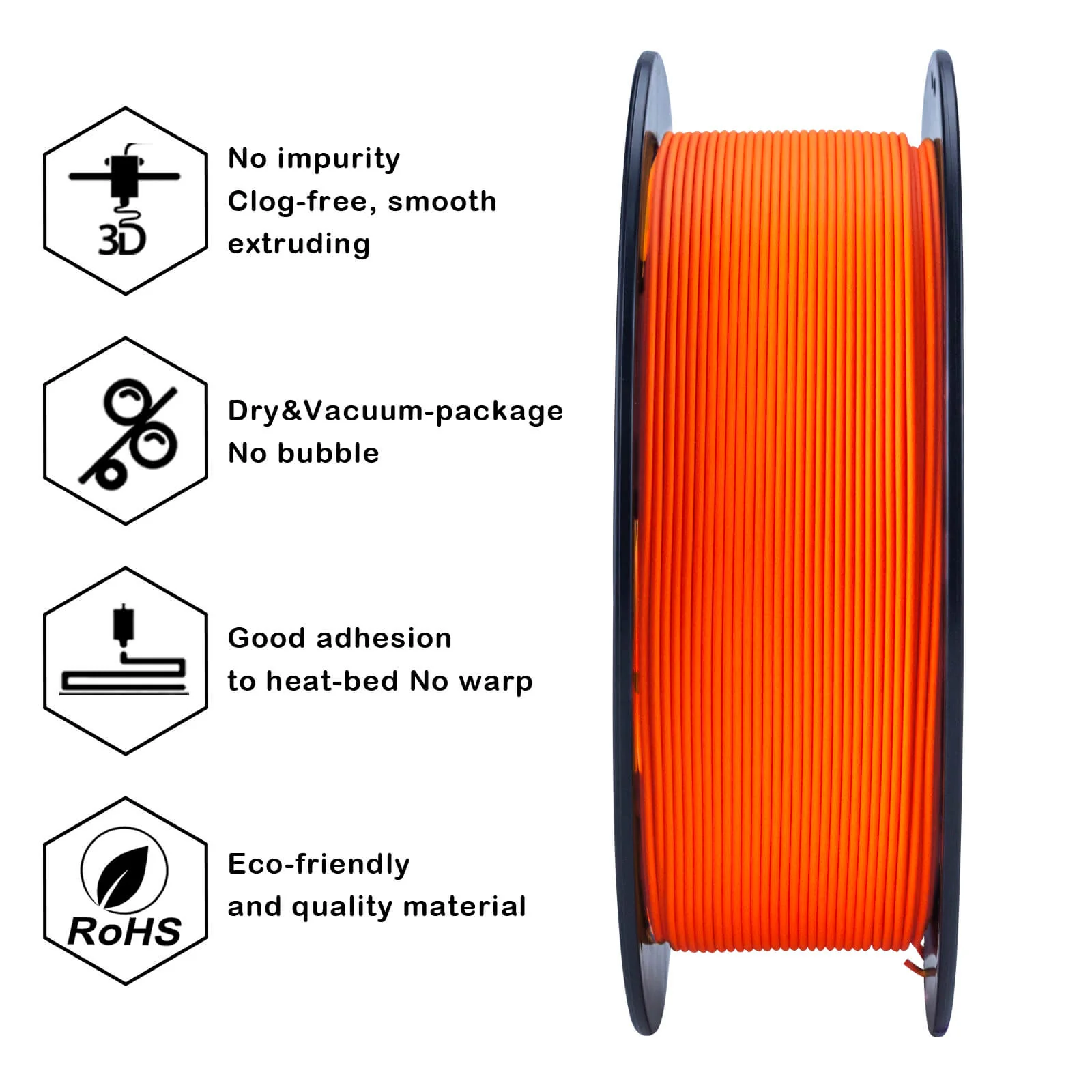 ZIRO Matte PLA Filament 1.75mm, Orange - Image 5