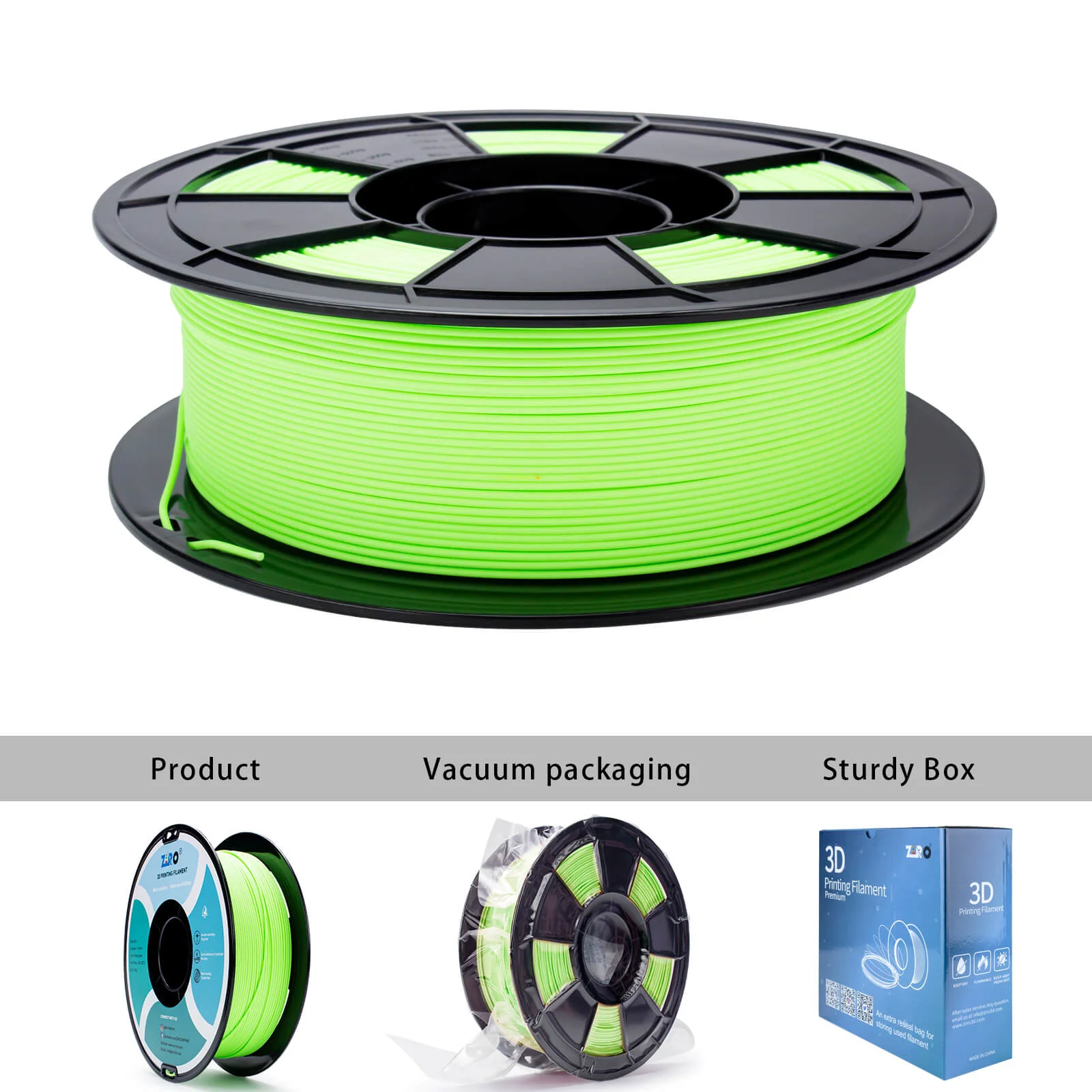 ZIRO Matte PLA Filament 1.75mm, Pastel Green - Image 10