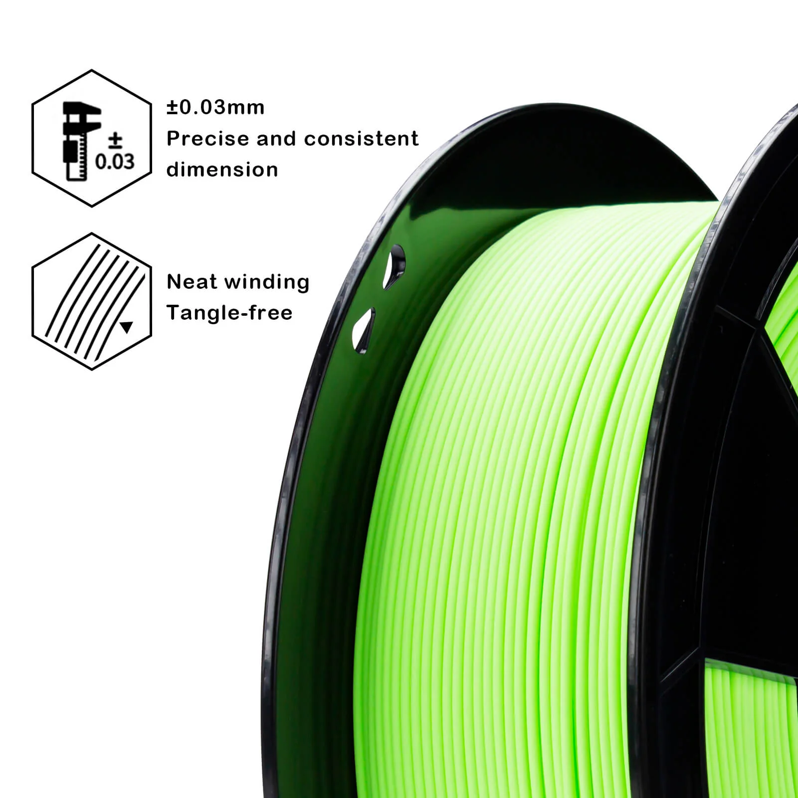 ZIRO Matte PLA Filament 1.75mm, Pastel Green - Image 8