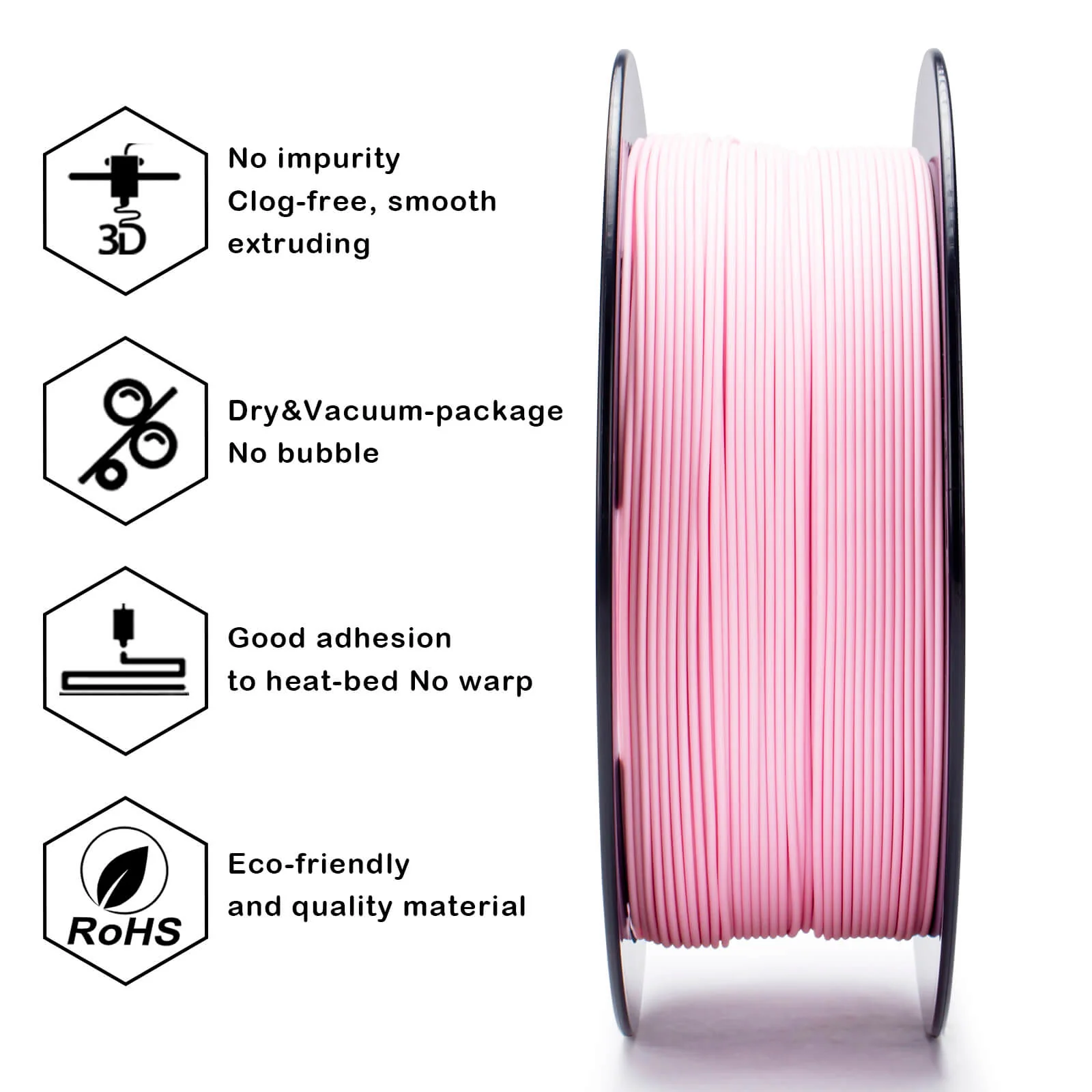 ZIRO Matte PLA Filament 1.75mm, Pastel Pink - Image 7
