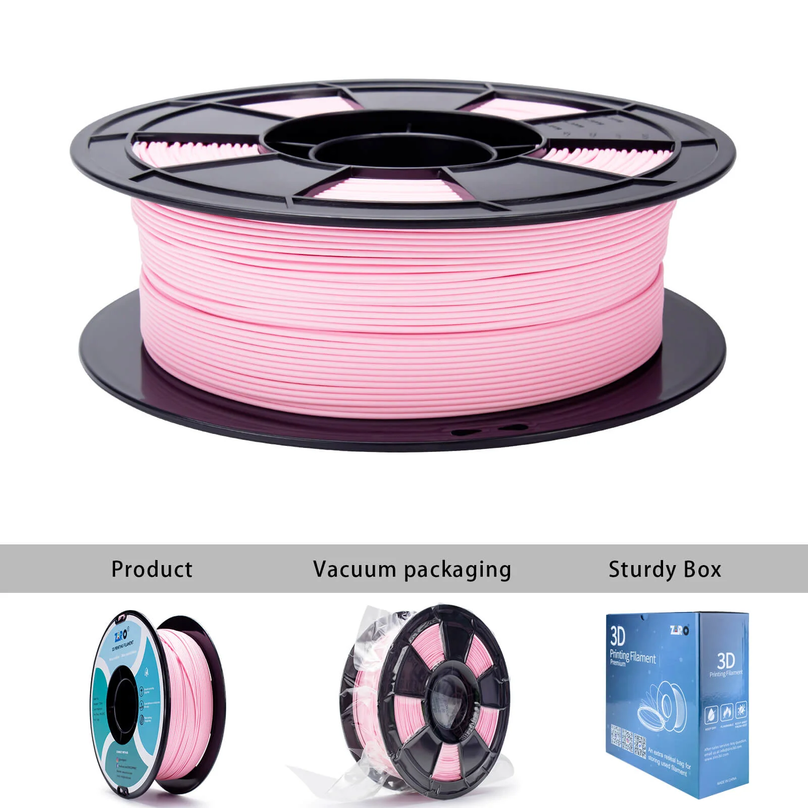 ZIRO Matte PLA Filament 1.75mm, Pastel Pink - Image 8