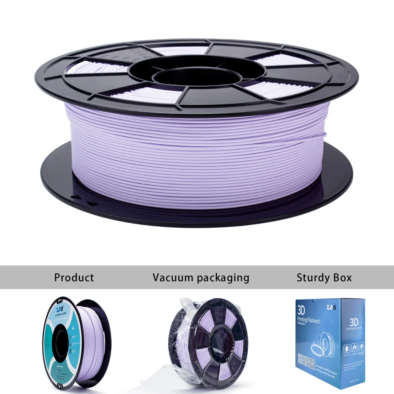 ZIRO Matte PLA Filament 1.75mm, Pastel Purple - Image 11