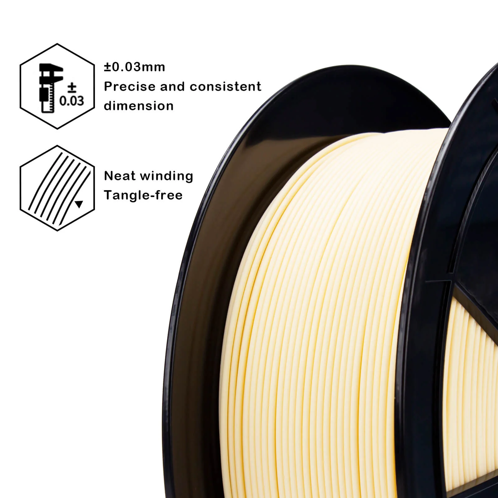 ZIRO Matte PLA Filament 1.75mm, Pastel Skin - Image 5