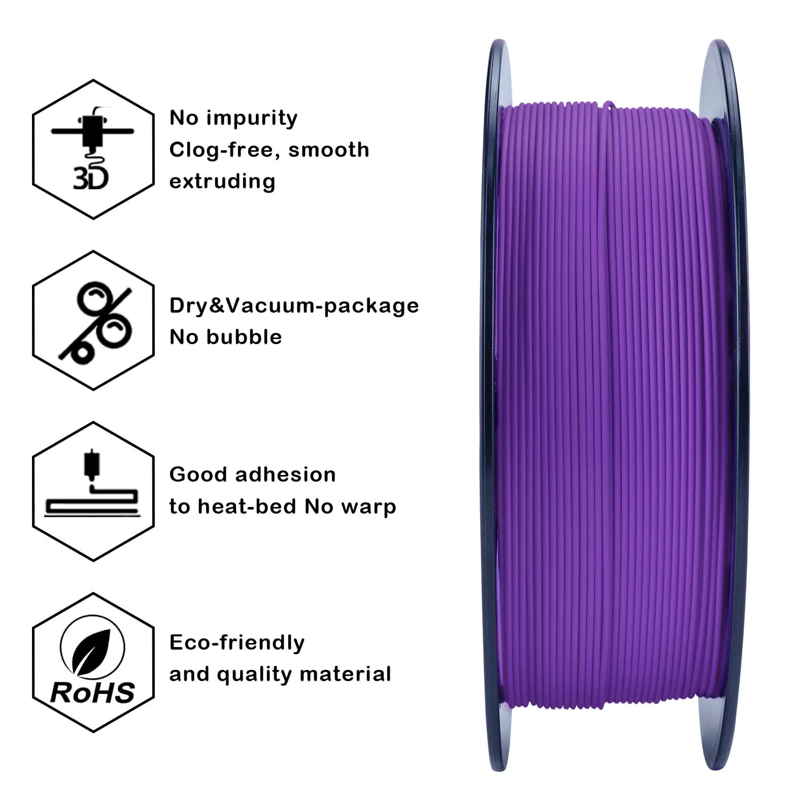 ZIRO Matte PLA Filament 1.75mm, Purple - Image 4