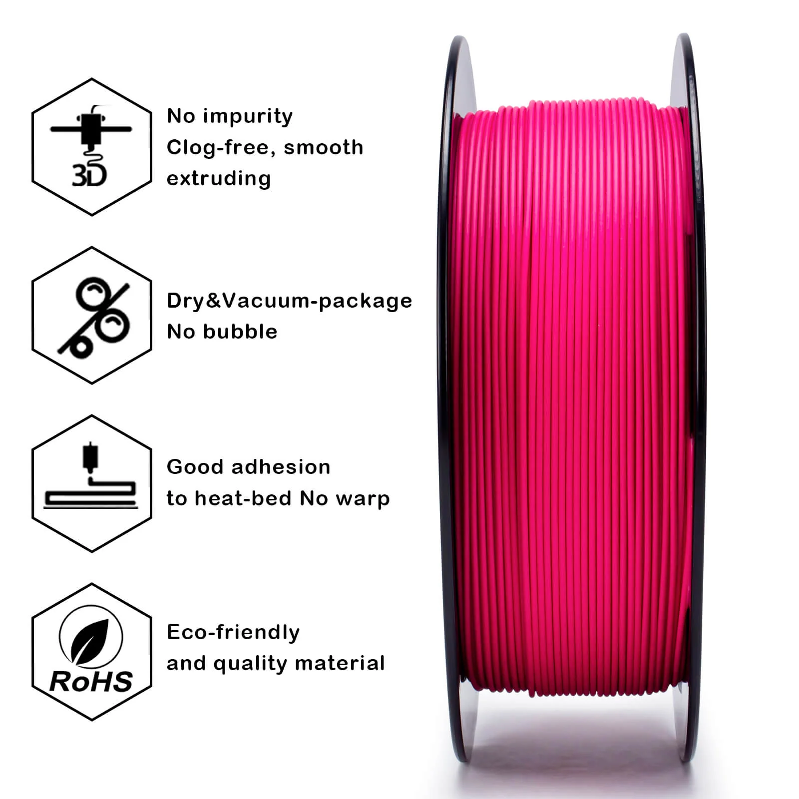 ZIRO Matte PLA Filament 1.75mm, Rose - Image 10