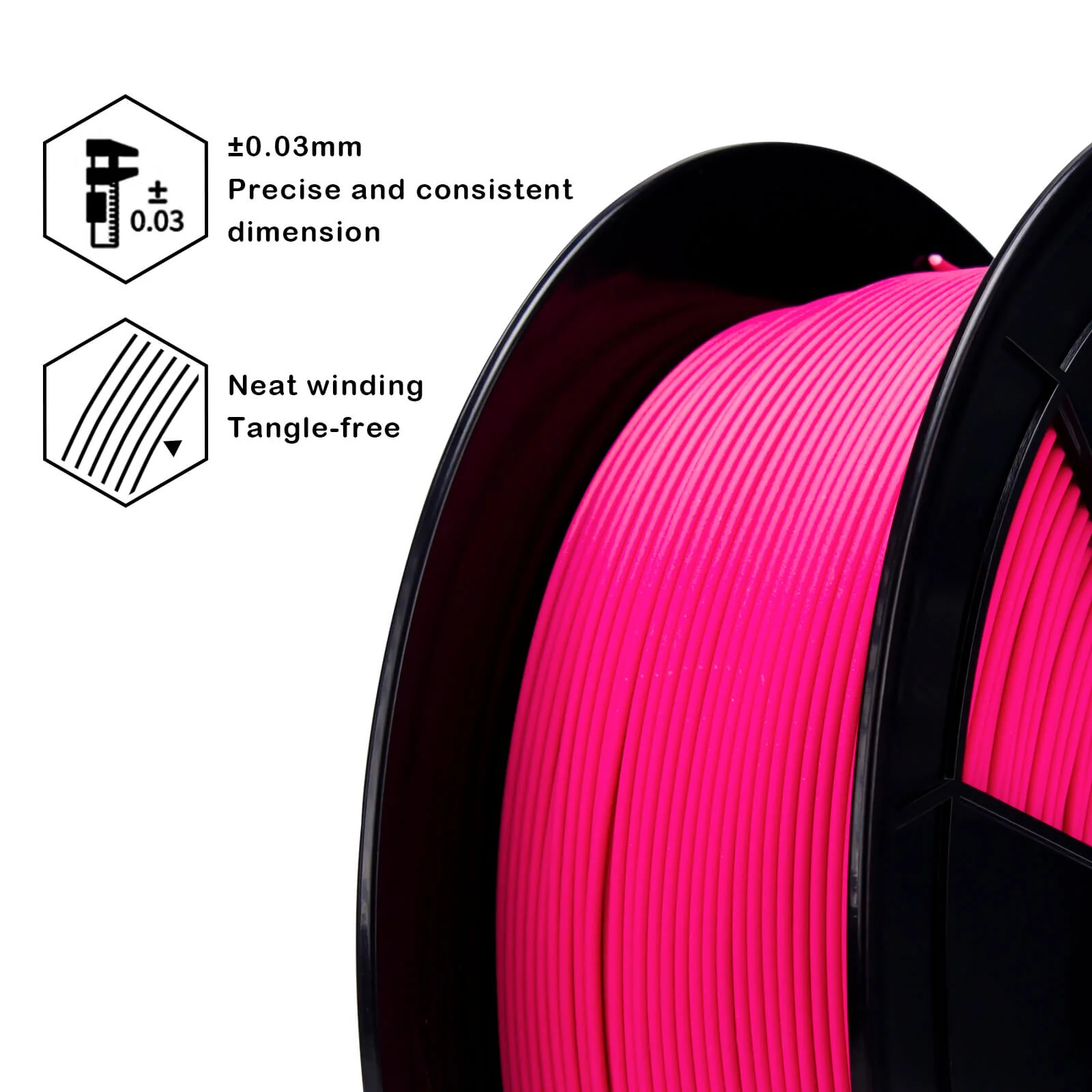 ZIRO Matte PLA Filament 1.75mm, Rose - Image 9