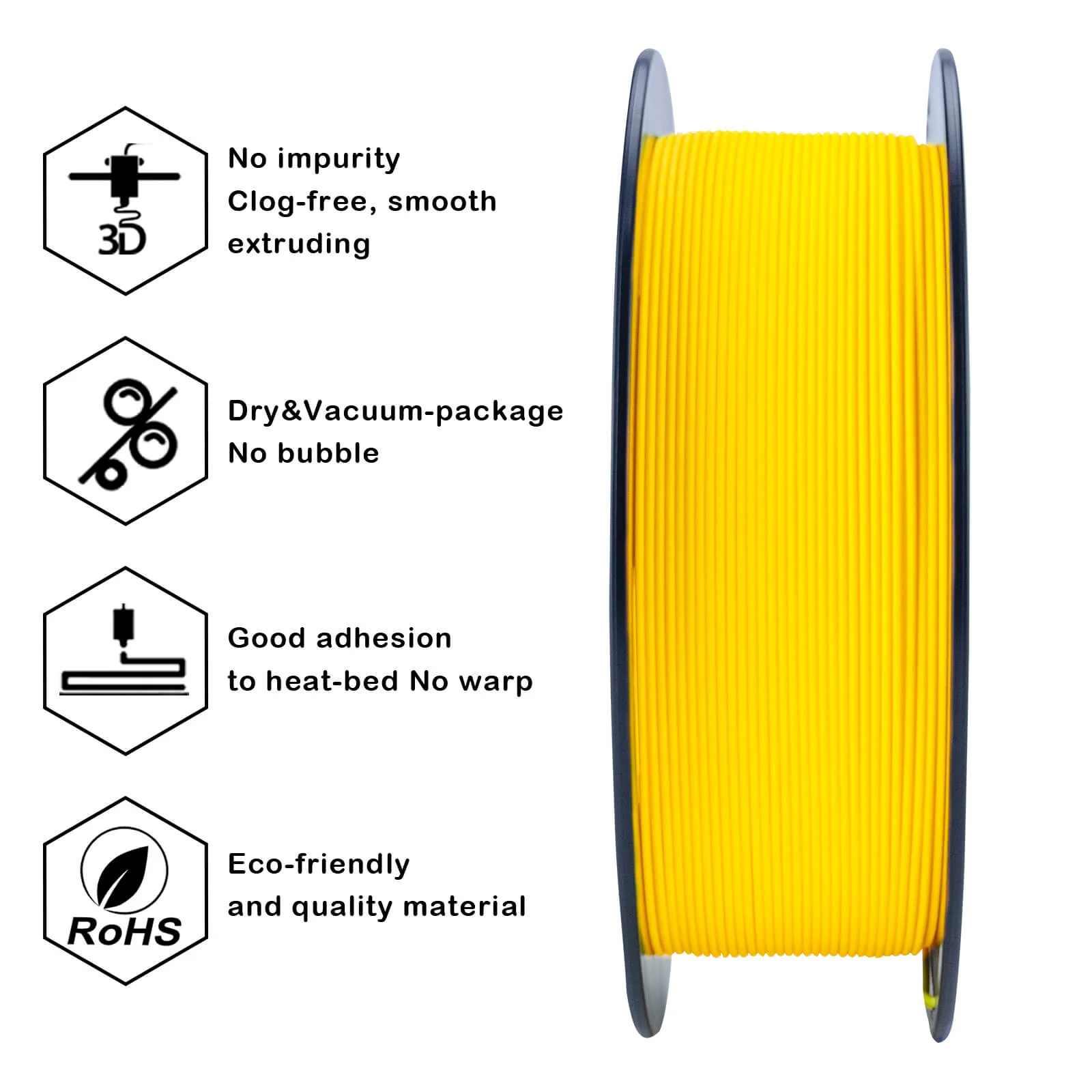 ZIRO Matte PLA Filament 1.75mm, Yellow - Image 6