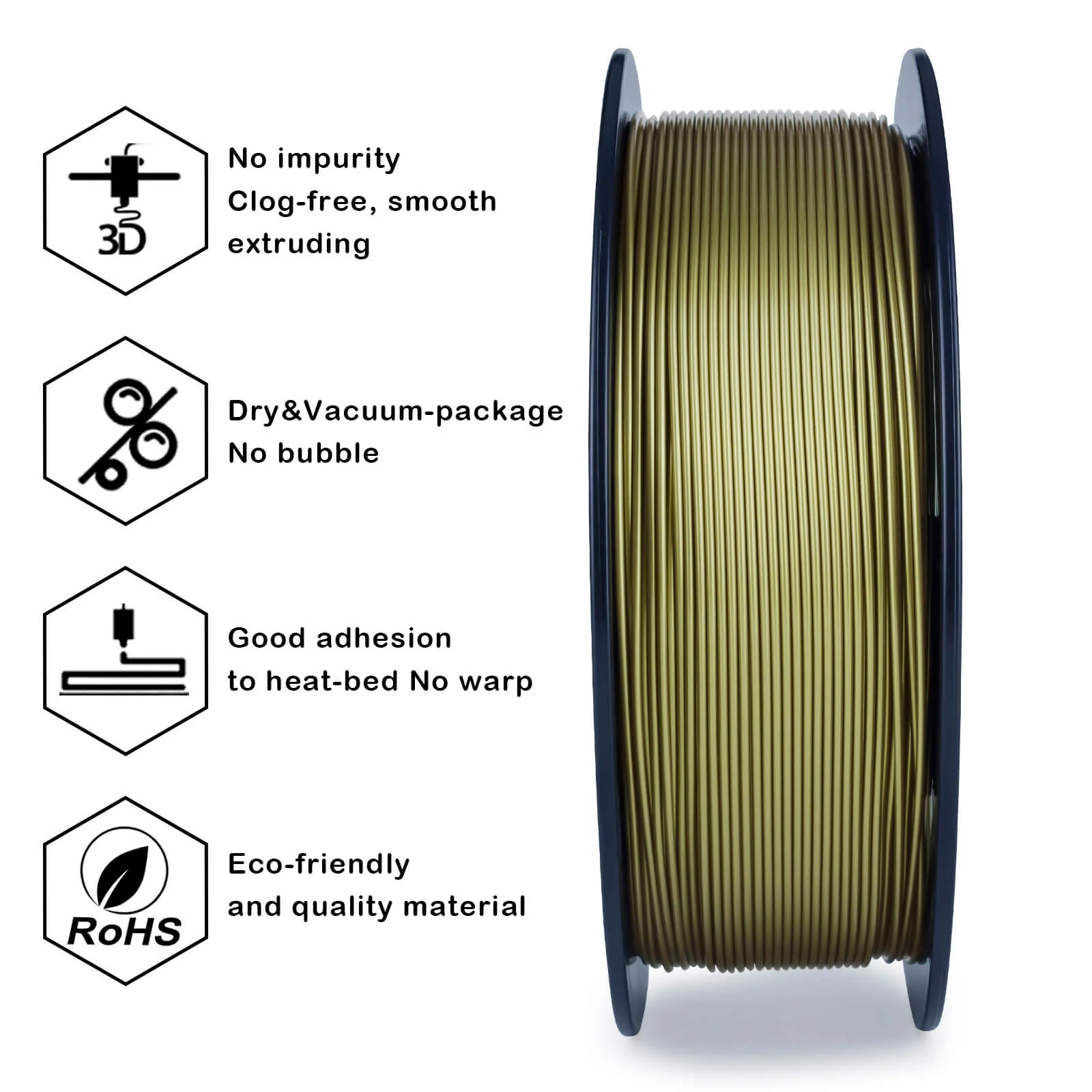 ZIRO Metal PLA Filament 1.75mm, Bronze - Image 3