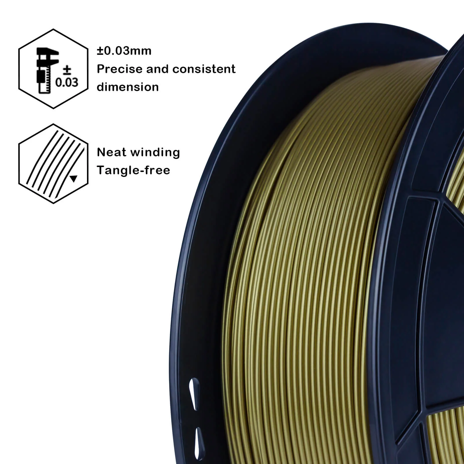 ZIRO Metal PLA Filament 1.75mm, Bronze - Image 4