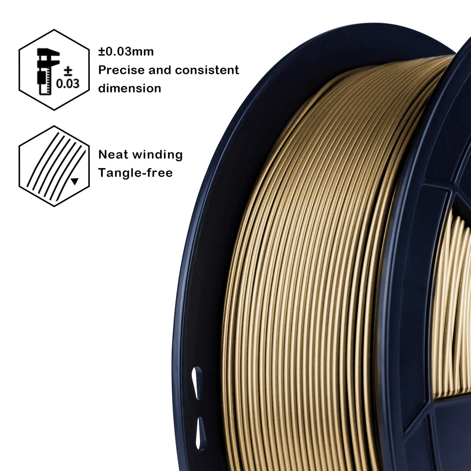ZIRO Metal PLA Filament 1.75mm, Copper - Image 3