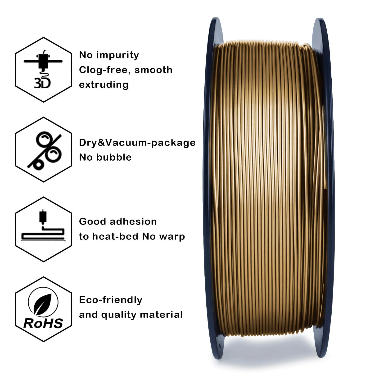 ZIRO Metal PLA Filament 1.75mm, Copper - Image 4