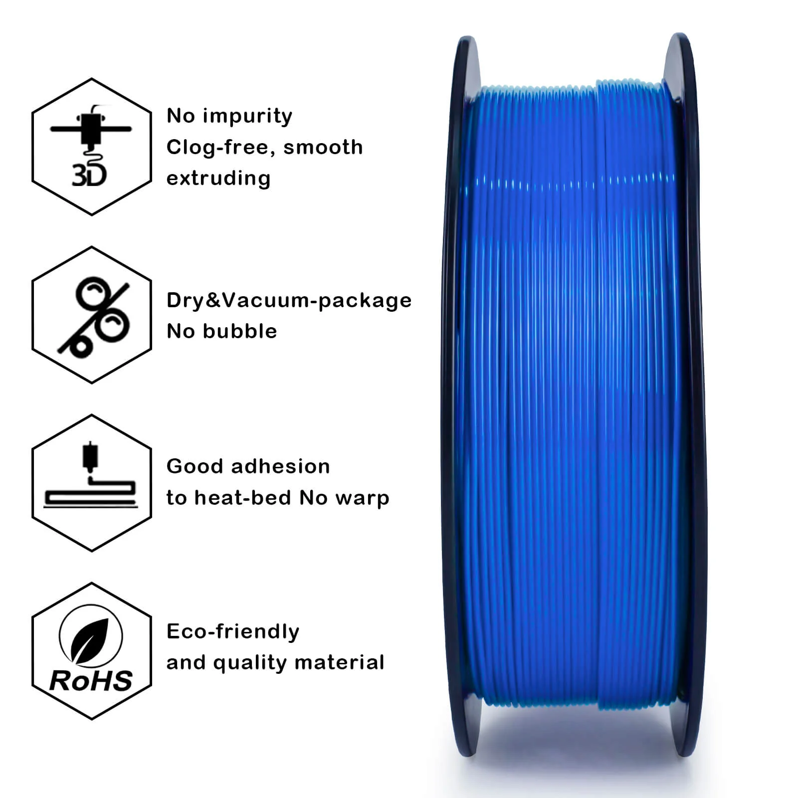 ZIRO PLA PRO Basic Color Series Filament 1.75mm, Blue - Image 5