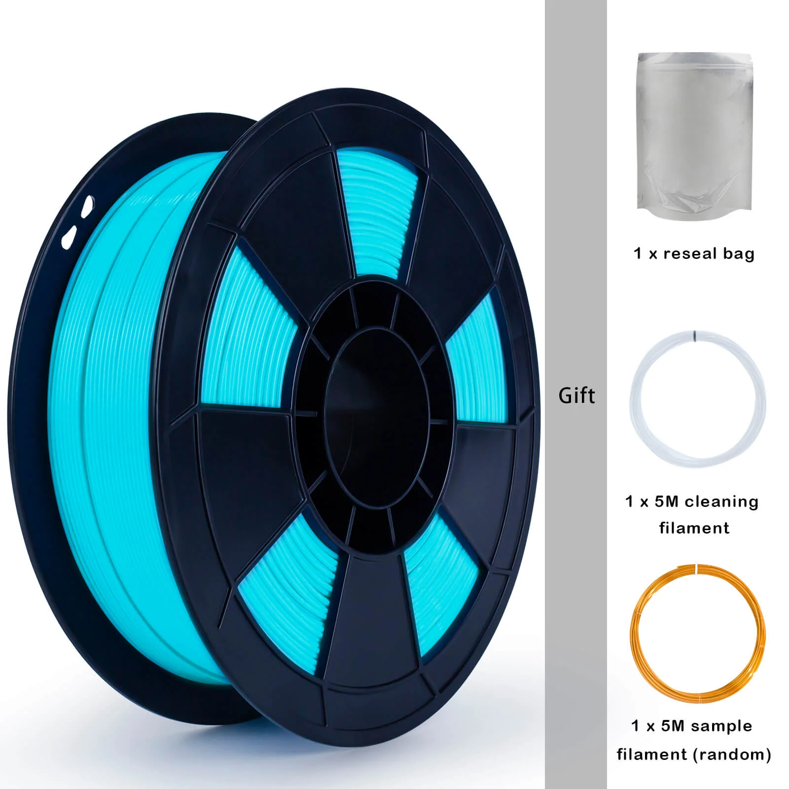 ZIRO PLA PRO Basic Color Series Filament 1.75mm, Cyan - Image 7