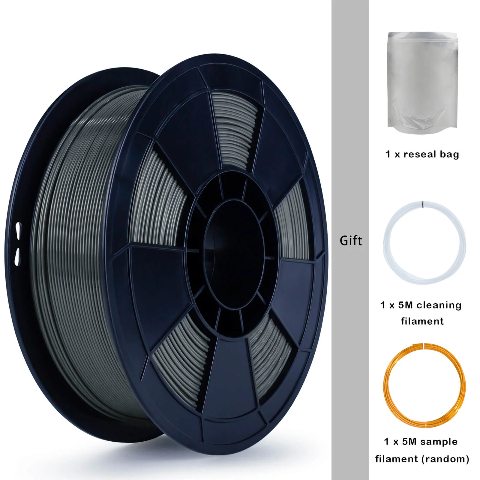 ZIRO PLA PRO Basic Color Series Filament 1.75mm, Dark Gray - Image 6
