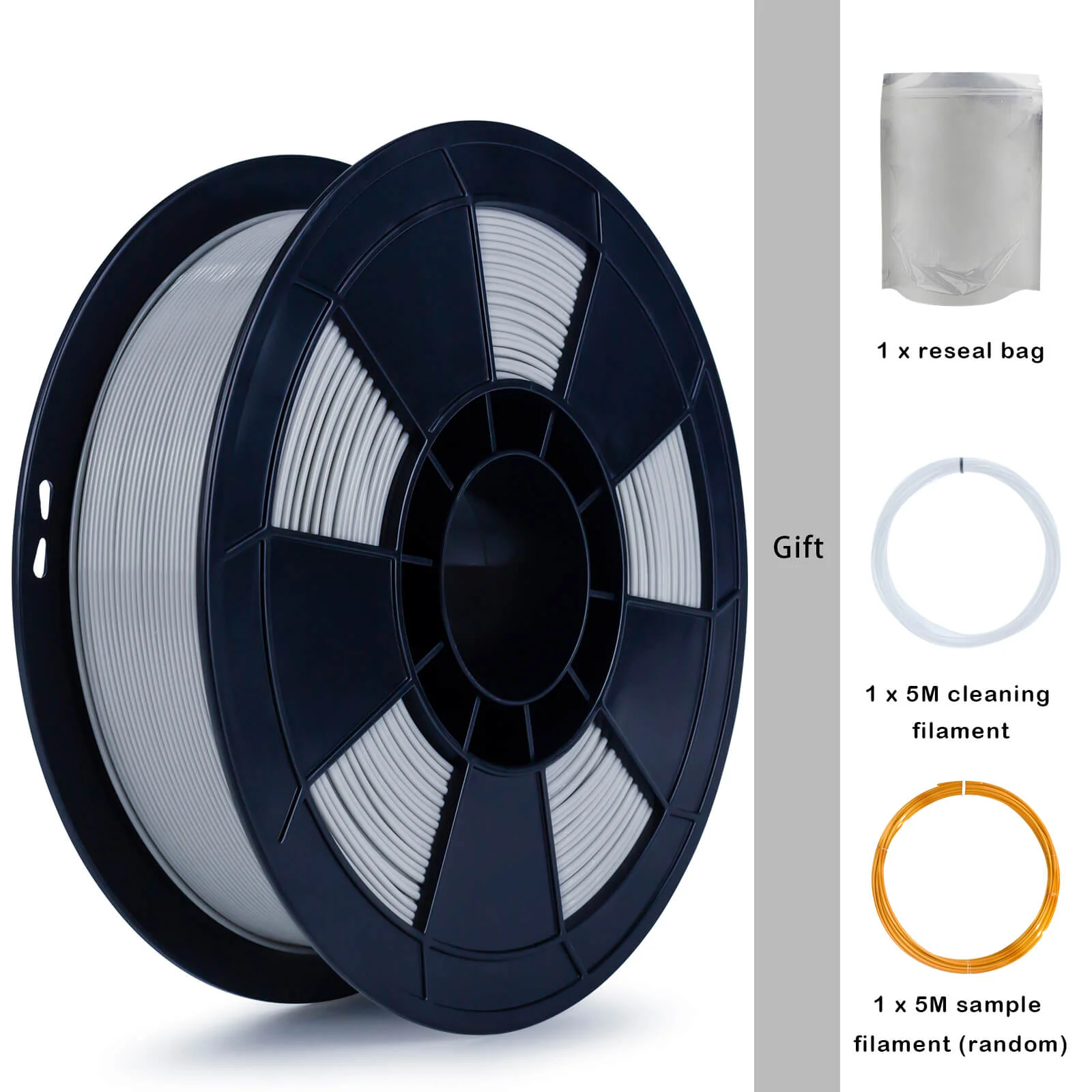 ZIRO PLA PRO Basic Color Series Filament 1.75mm, Gray - Image 6
