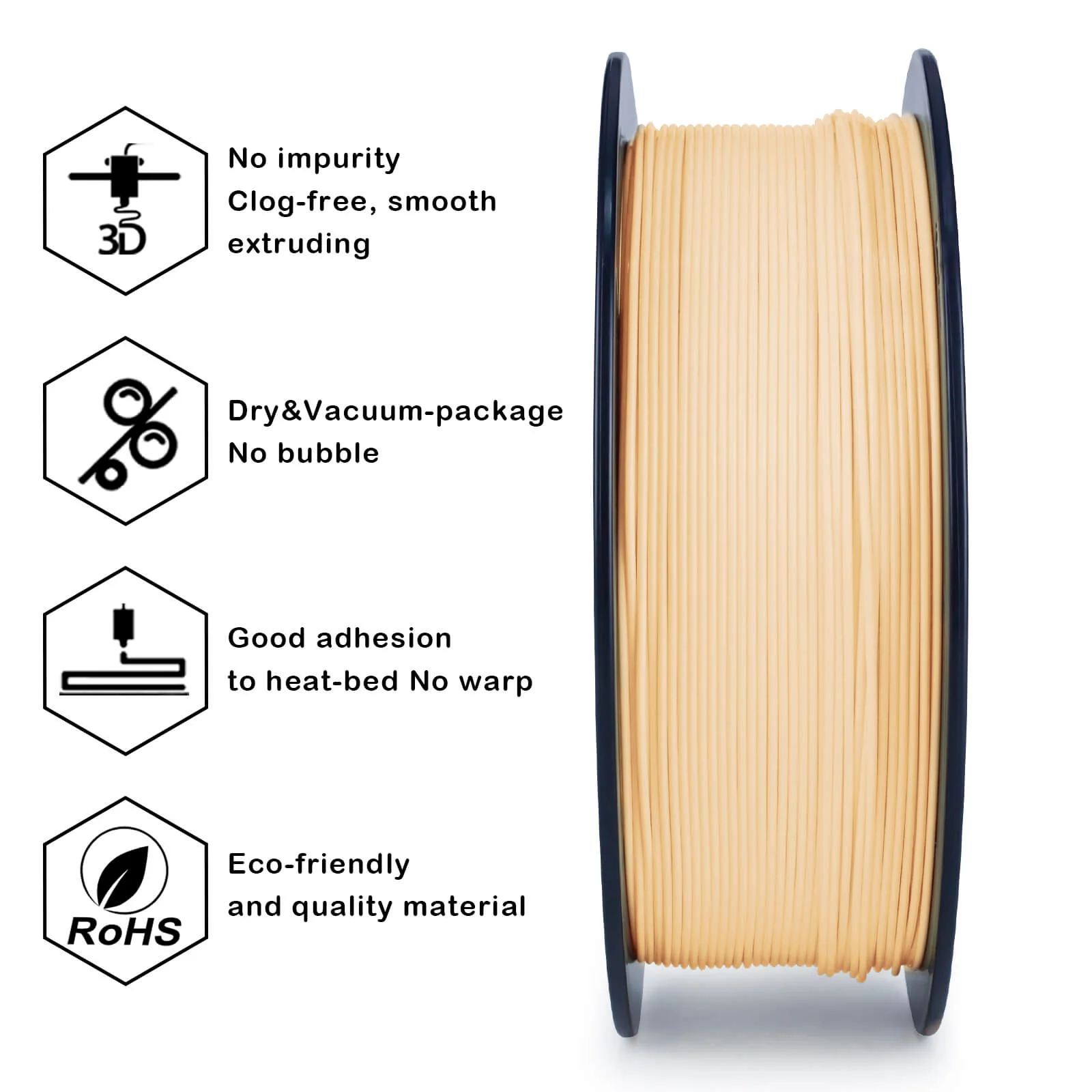 ZIRO PLA PRO Basic Color Series Filament 1.75mm, Skin - Image 5