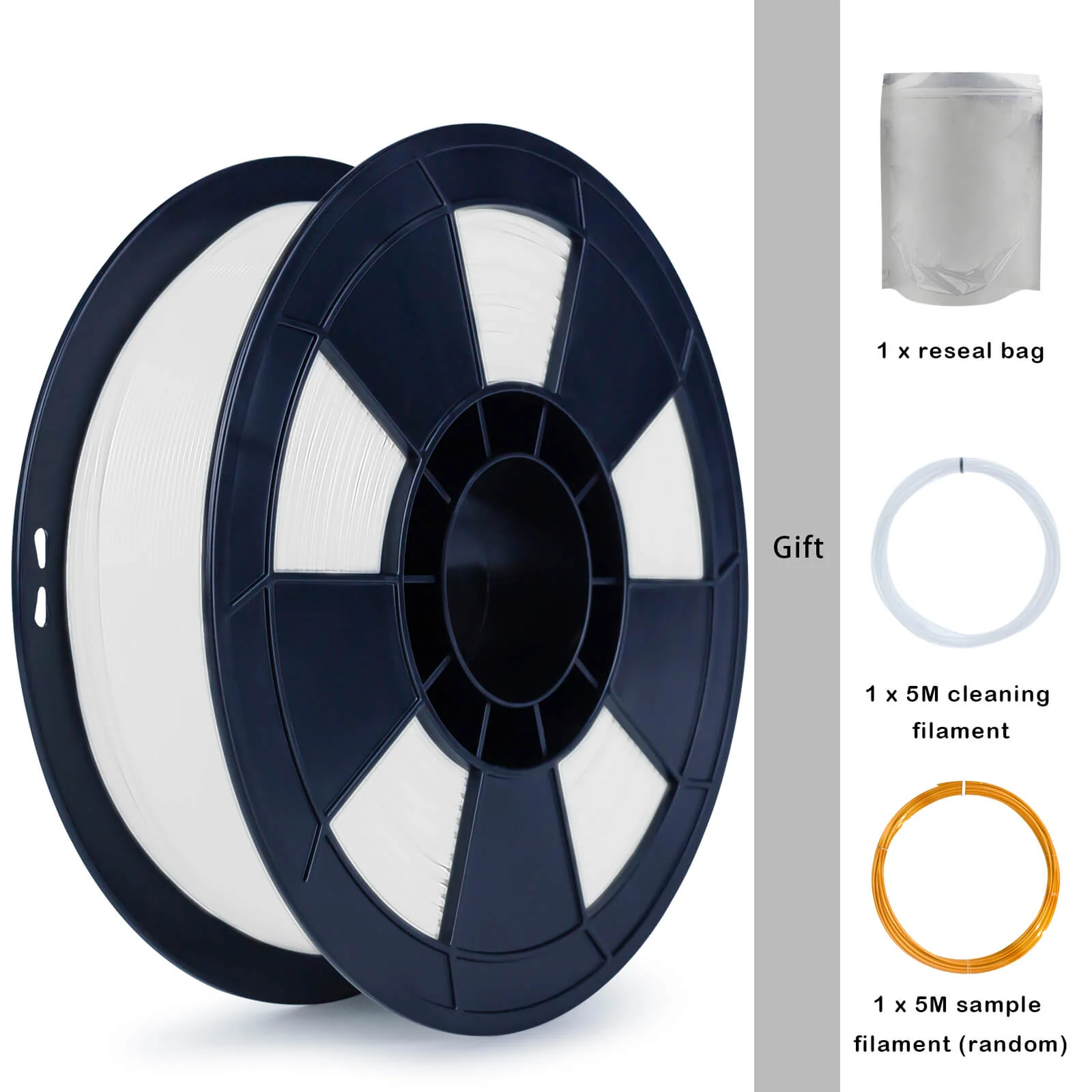 ZIRO PLA PRO Basic Color Series Filament 1.75mm, Snow White - Image 7