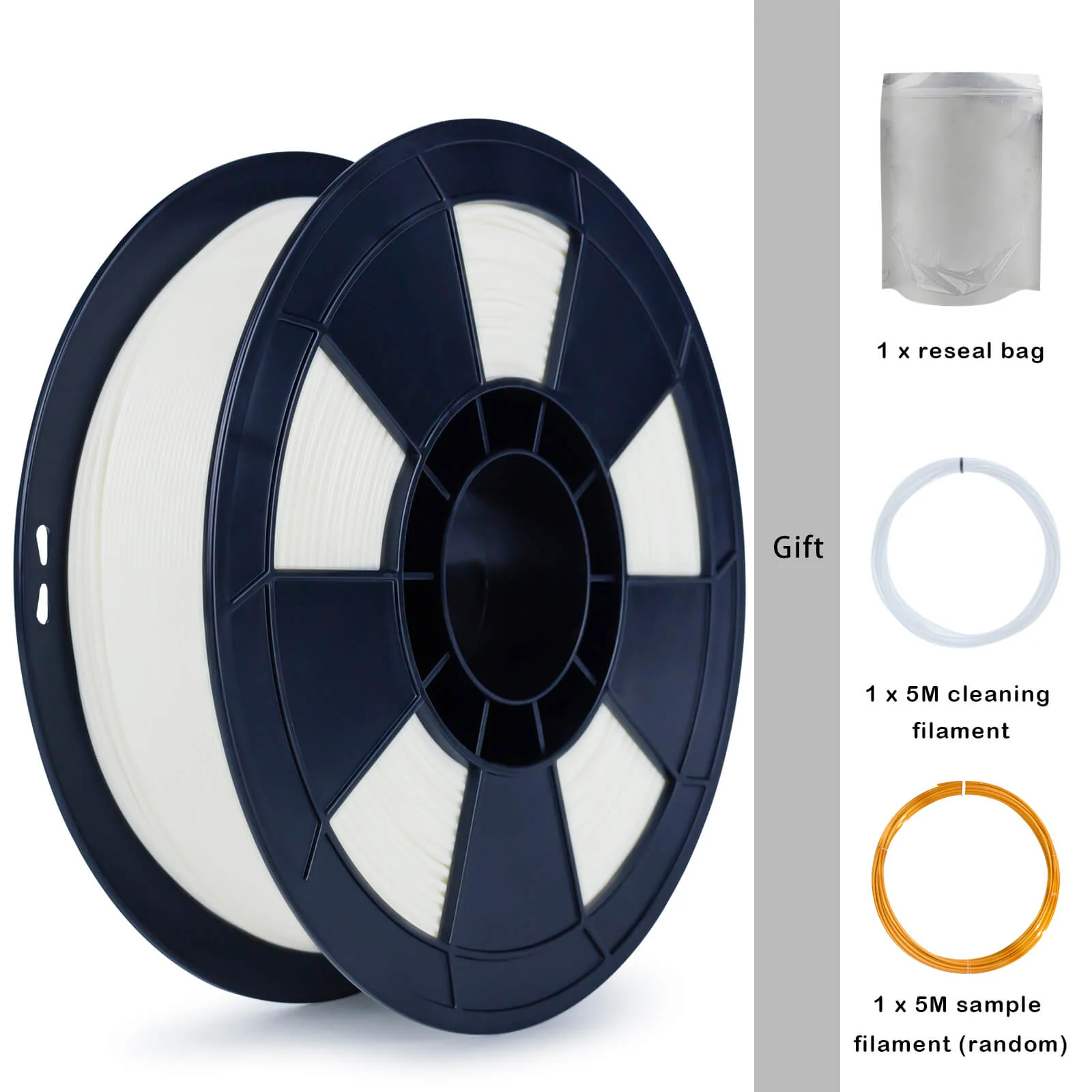 ZIRO PLA PRO Basic Color Series Filament 1.75mm, White - Image 6