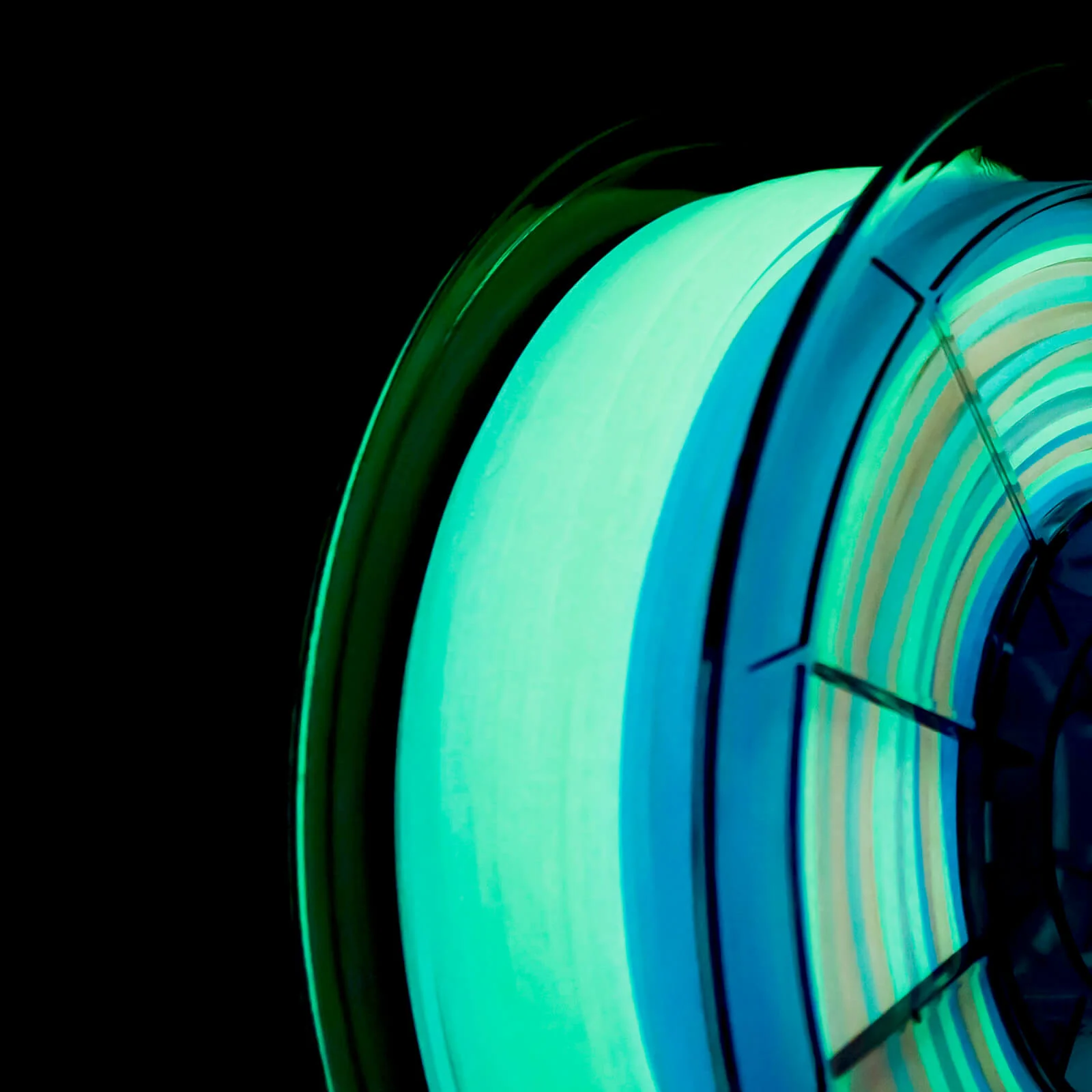 ZIRO Rainbow Glow in Dark PLA Filament 1.75mm, GID Rainbow - Image 6