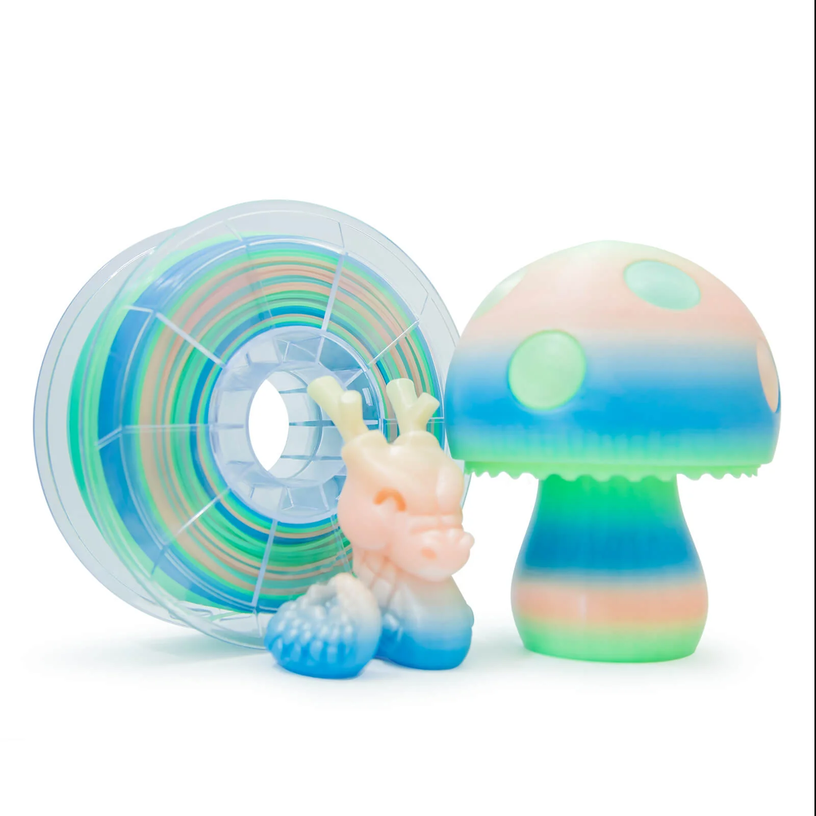 ZIRO Rainbow Glow in Dark PLA Filament 1.75mm, GID Rainbow - Image 9
