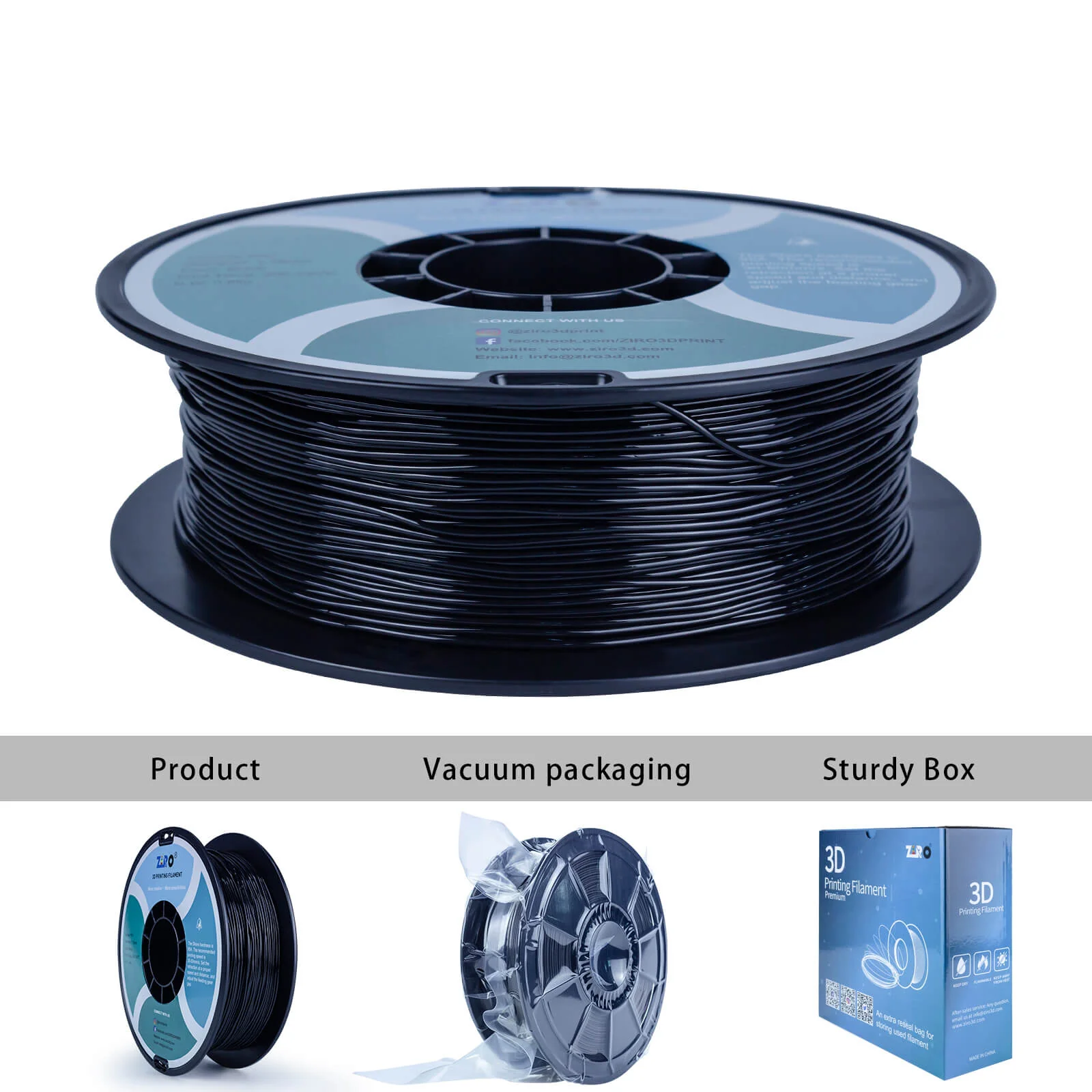 ZIRO Shore 95A Hardness TPU Filament 1.75mm, Black - Image 7