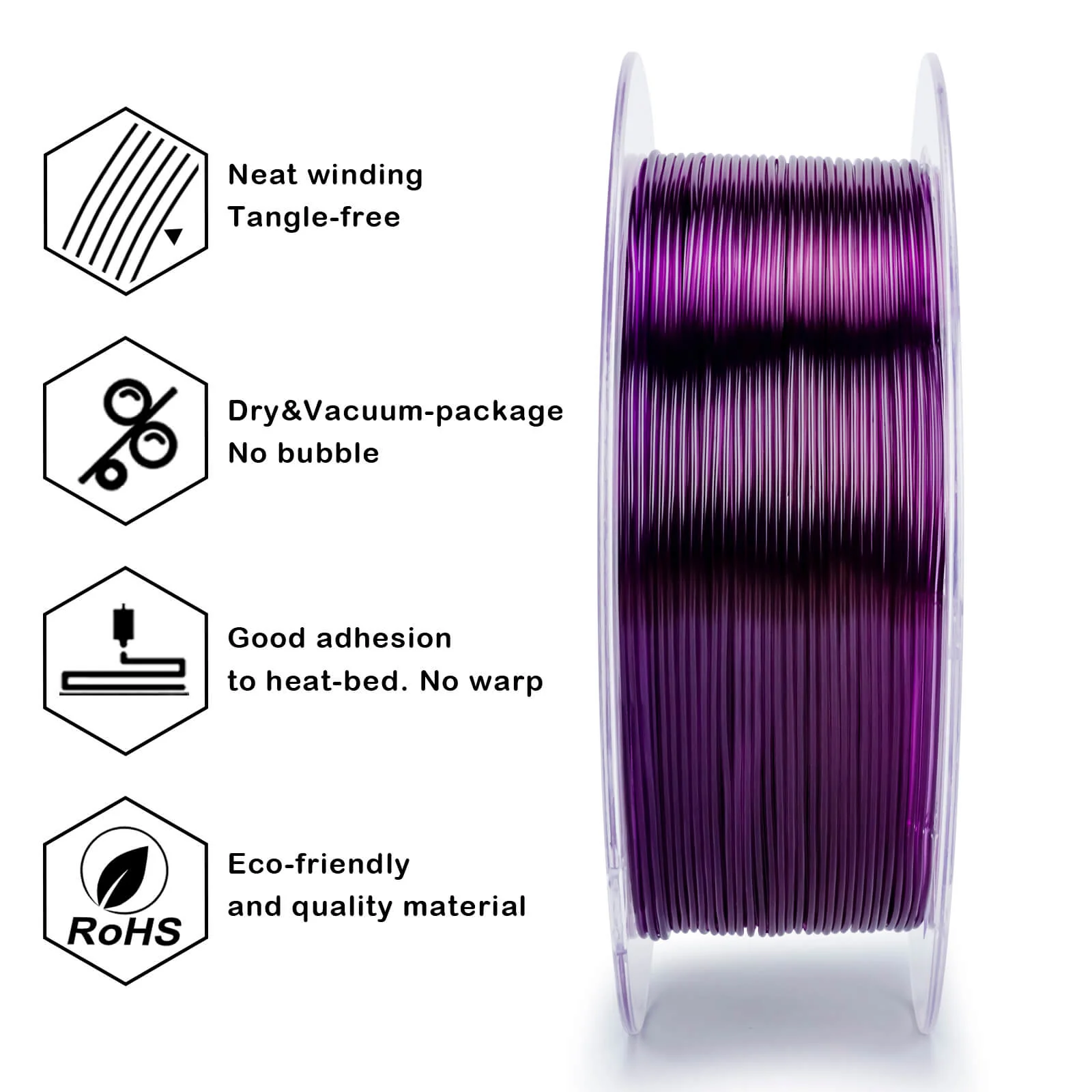ZIRO Shore 95A Hardness TPU Filament 1.75mm, Flex Amethyst - Image 10