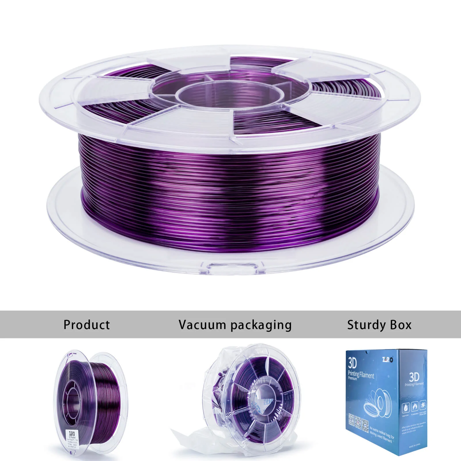 ZIRO Shore 95A Hardness TPU Filament 1.75mm, Flex Amethyst - Image 11
