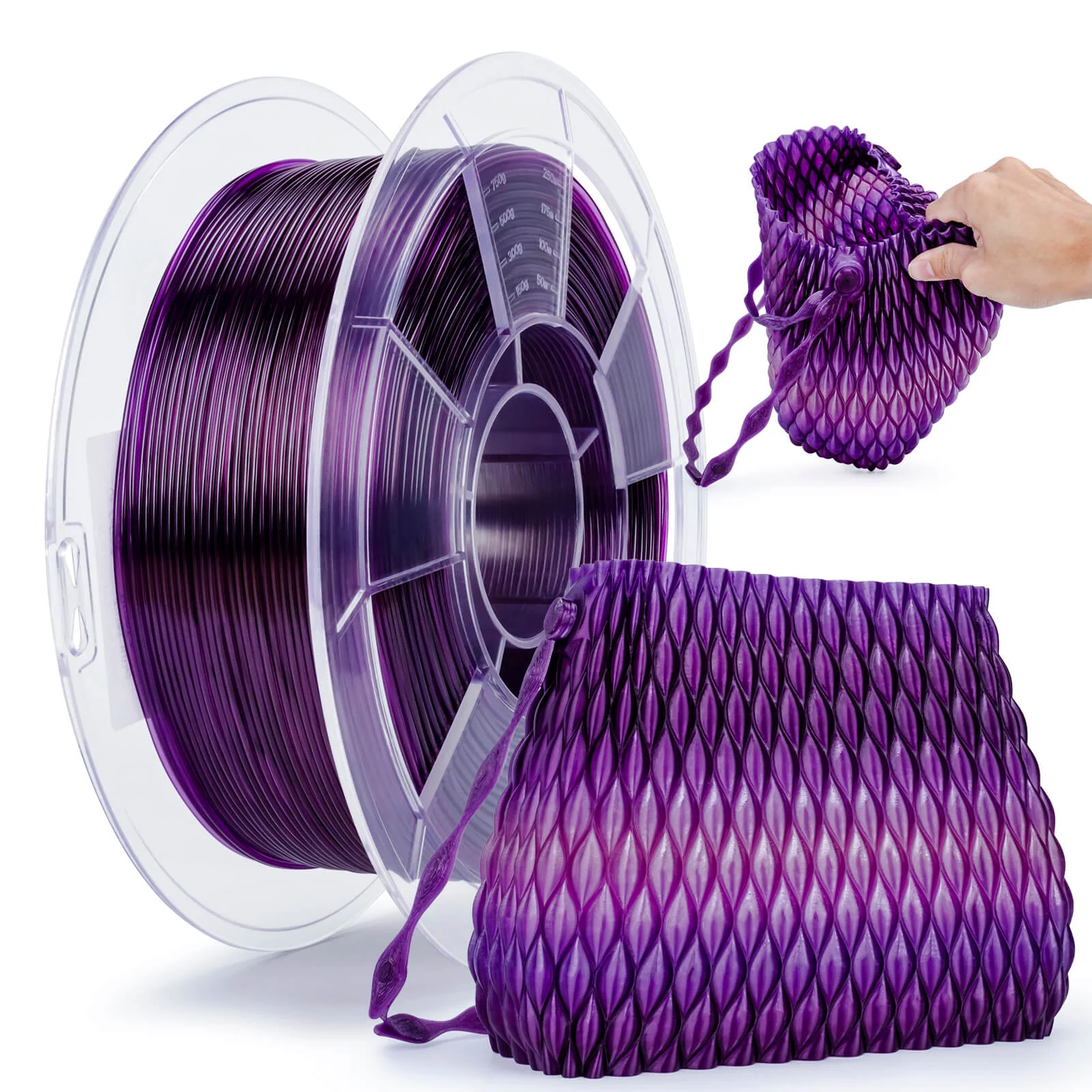 ZIRO Shore 95A Hardness TPU Filament 1.75mm, Flex Amethyst - Image 4