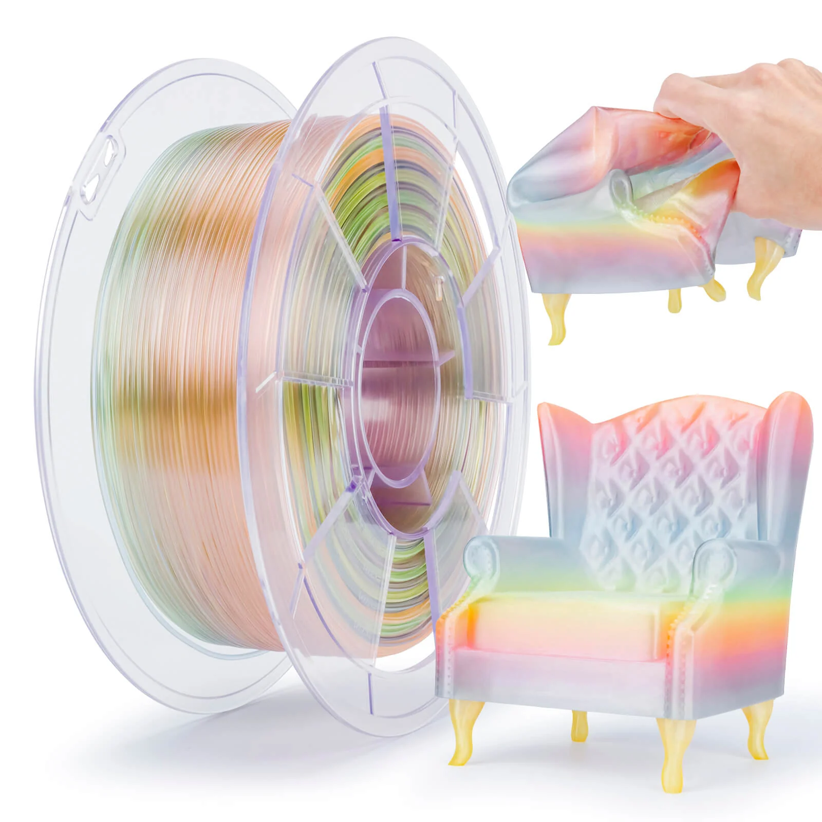 ZIRO Shore 95A Hardness TPU Filament 1.75mm, Flex Candy - Image 4