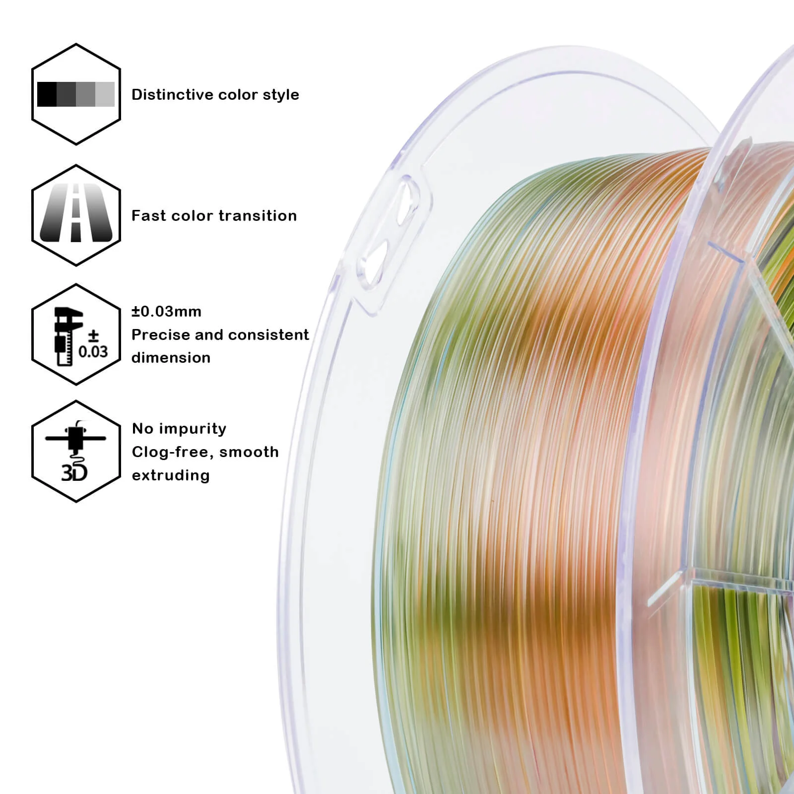 ZIRO Shore 95A Hardness TPU Filament 1.75mm, Flex Candy - Image 9