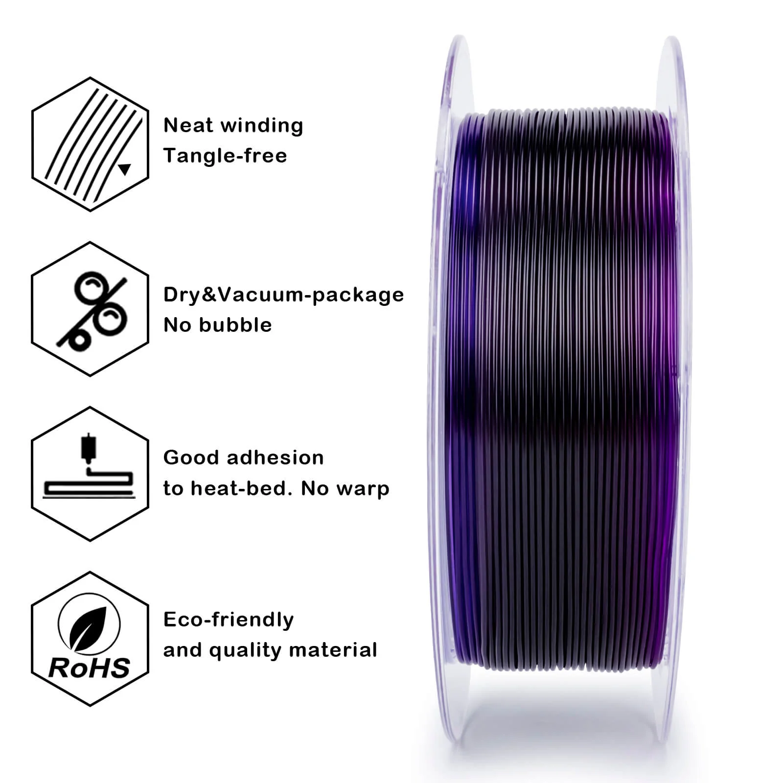 ZIRO Shore 95A Hardness TPU Filament 1.75mm, Flex Nightsky - Image 6