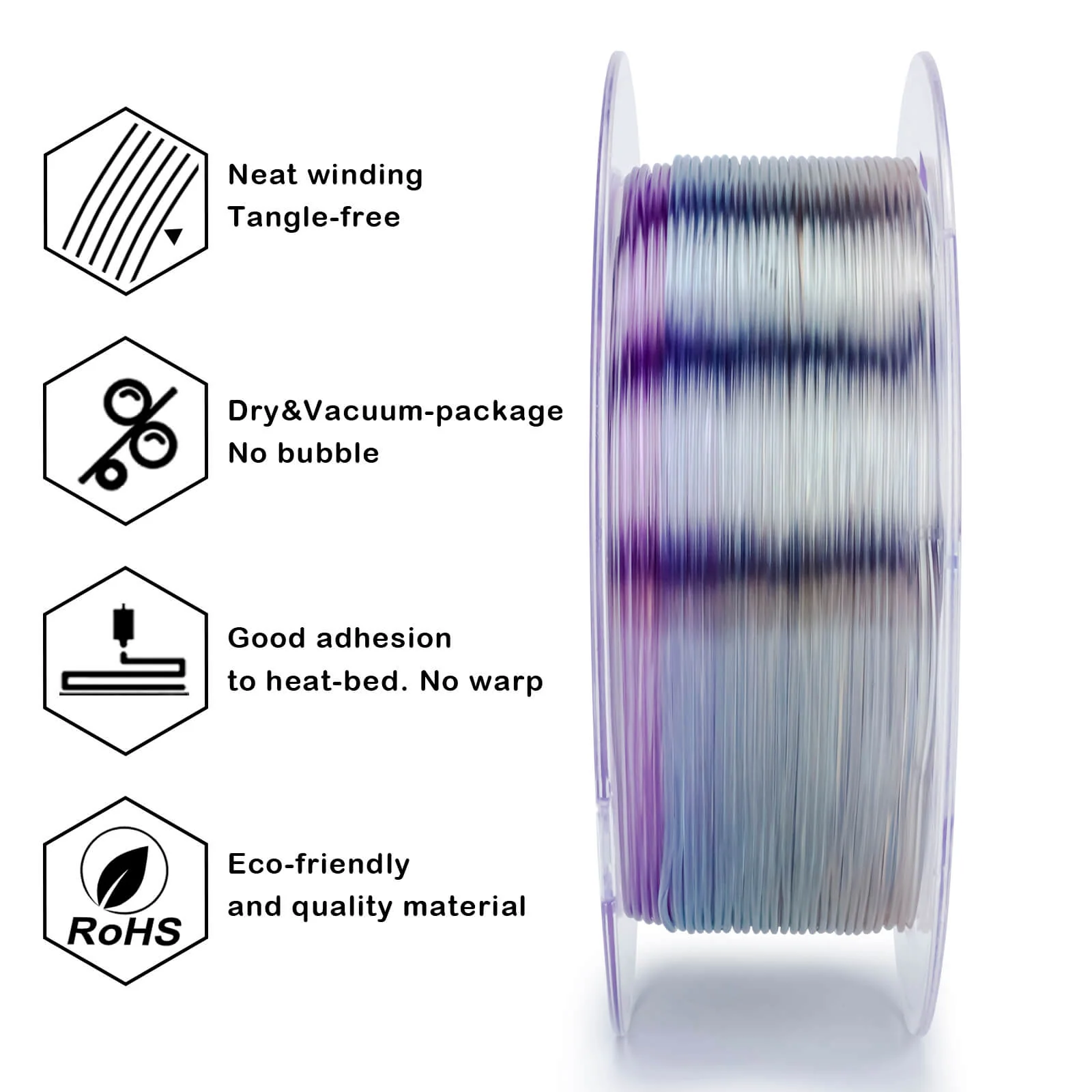 ZIRO Shore 95A Hardness TPU Filament 1.75mm, Flex Opal - Image 6