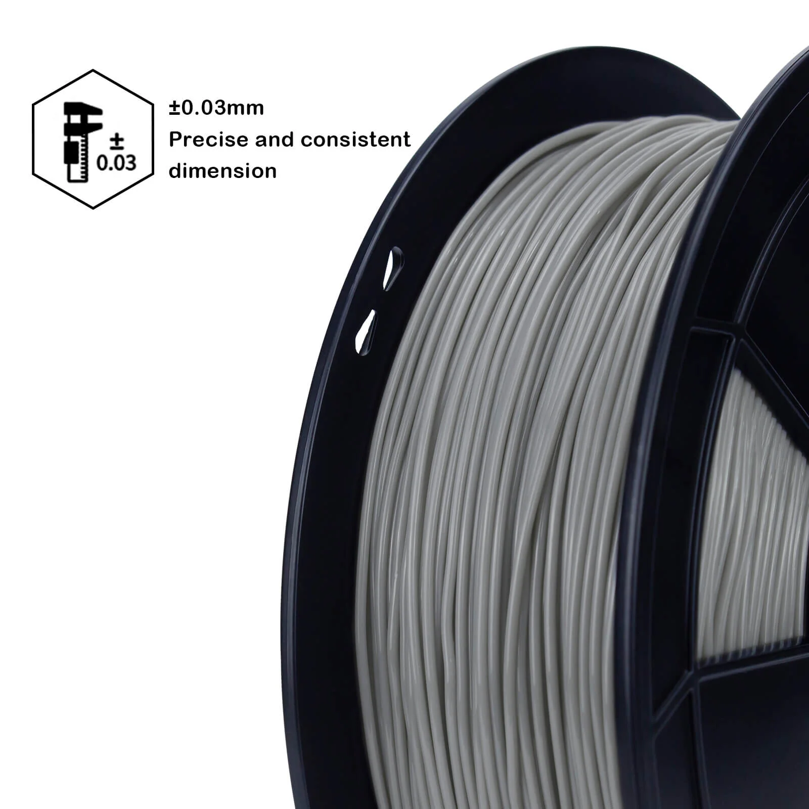 ZIRO Shore 95A Hardness TPU Filament 1.75mm, Gray - Image 5
