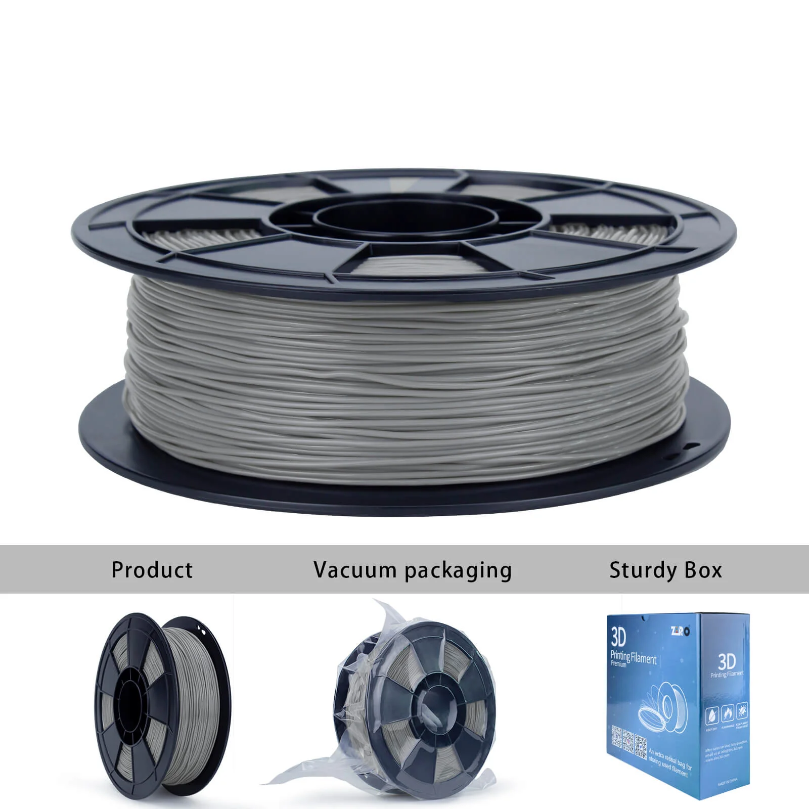 ZIRO Shore 95A Hardness TPU Filament 1.75mm, Gray - Image 6