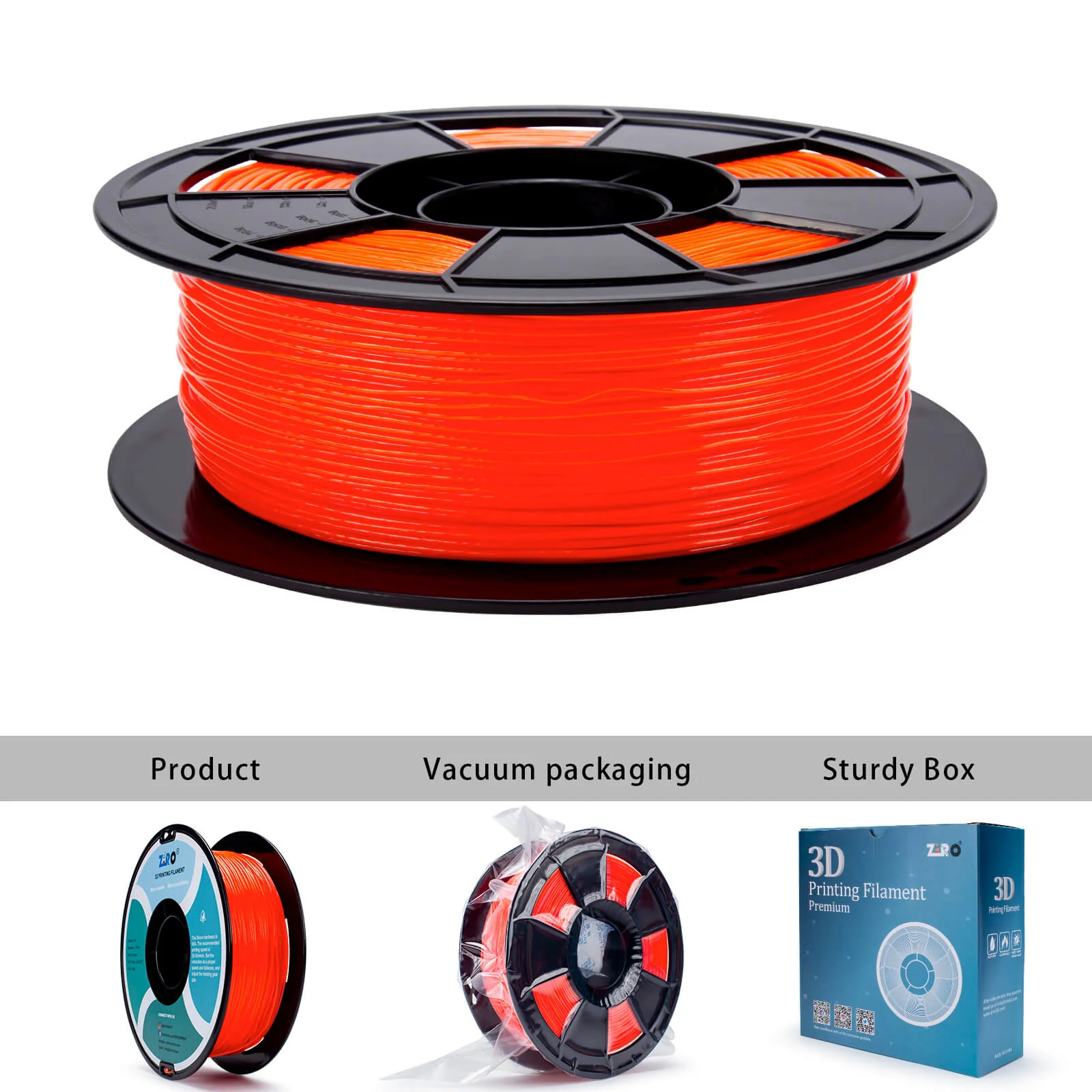 ZIRO Shore 95A Hardness TPU Filament 1.75mm, Orange - Image 6
