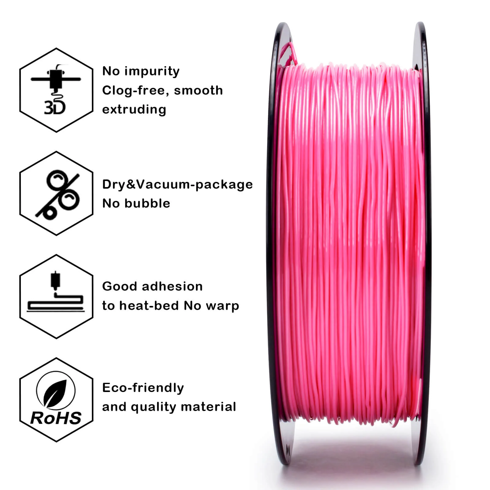 ZIRO Shore 95A Hardness TPU Filament 1.75mm, Pink - Image 8