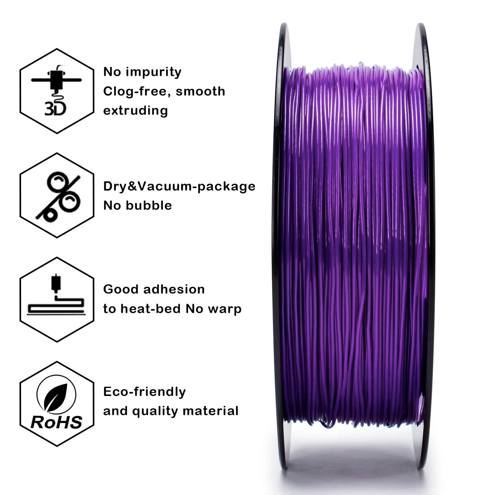 ZIRO Shore 95A Hardness TPU Filament 1.75mm, Purple - Image 5