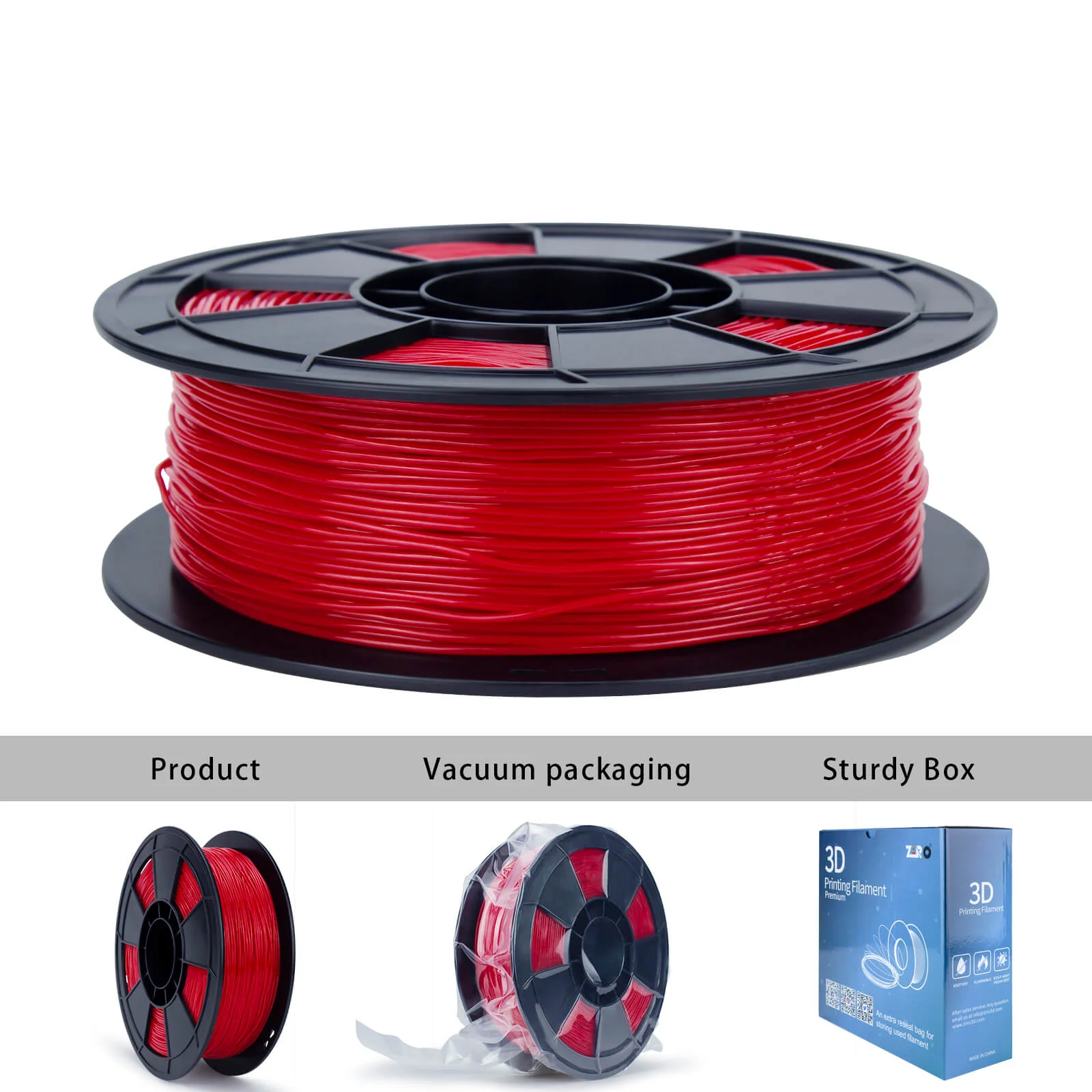 ZIRO Shore 95A Hardness TPU Filament 1.75mm, Red - Image 7