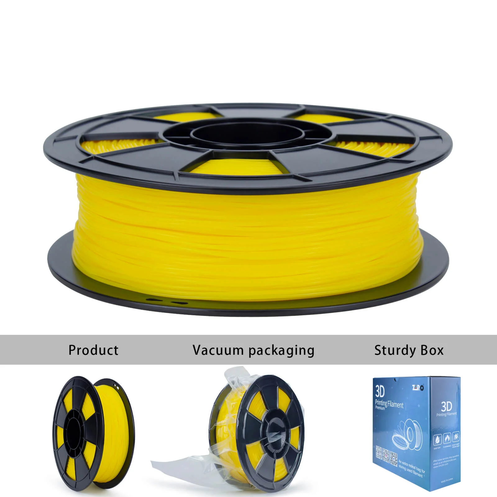 ZIRO Shore 95A Hardness TPU Filament 1.75mm, Yellow - Image 7