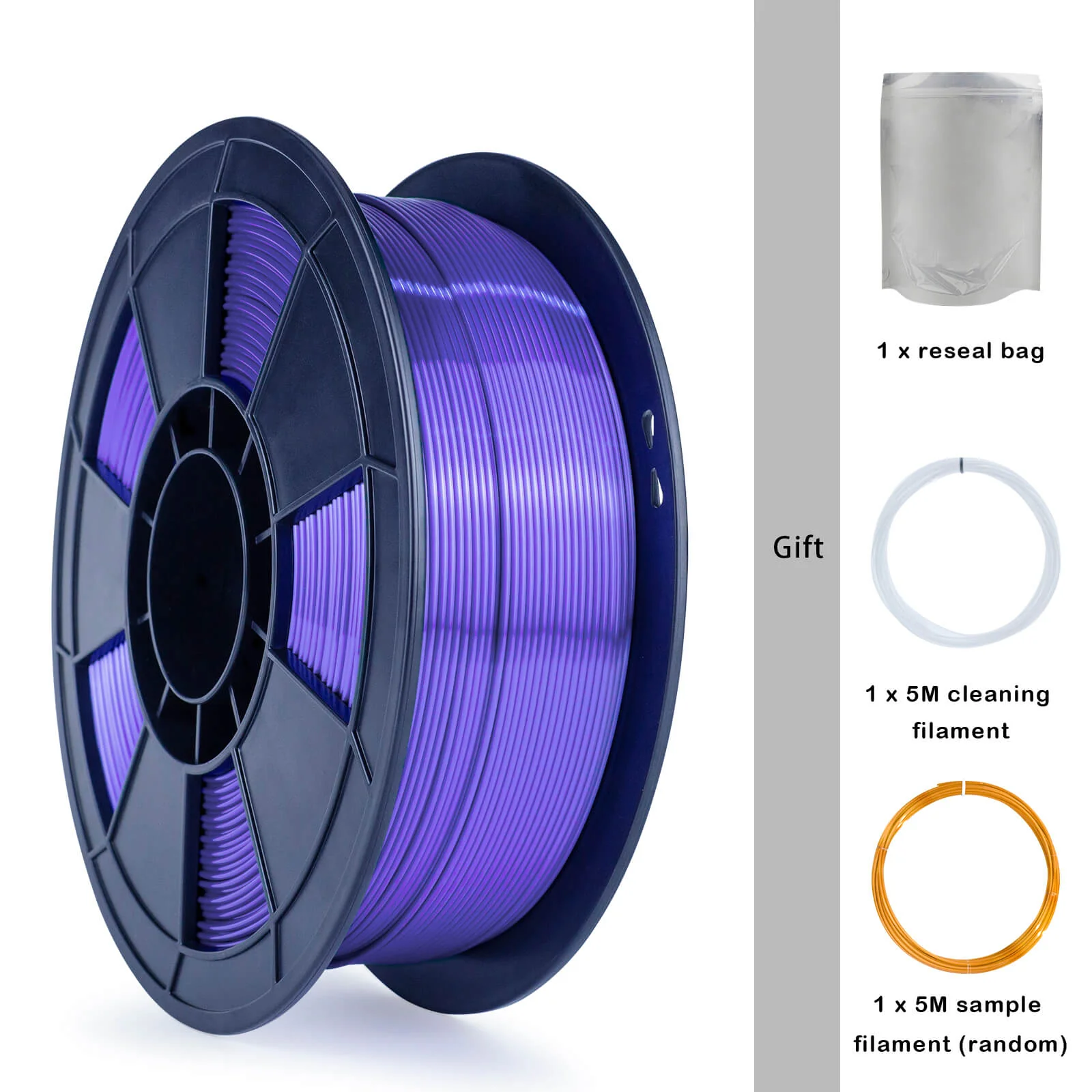 ZIRO Silk PLA Filament 1.75mm, Blue - Image 6