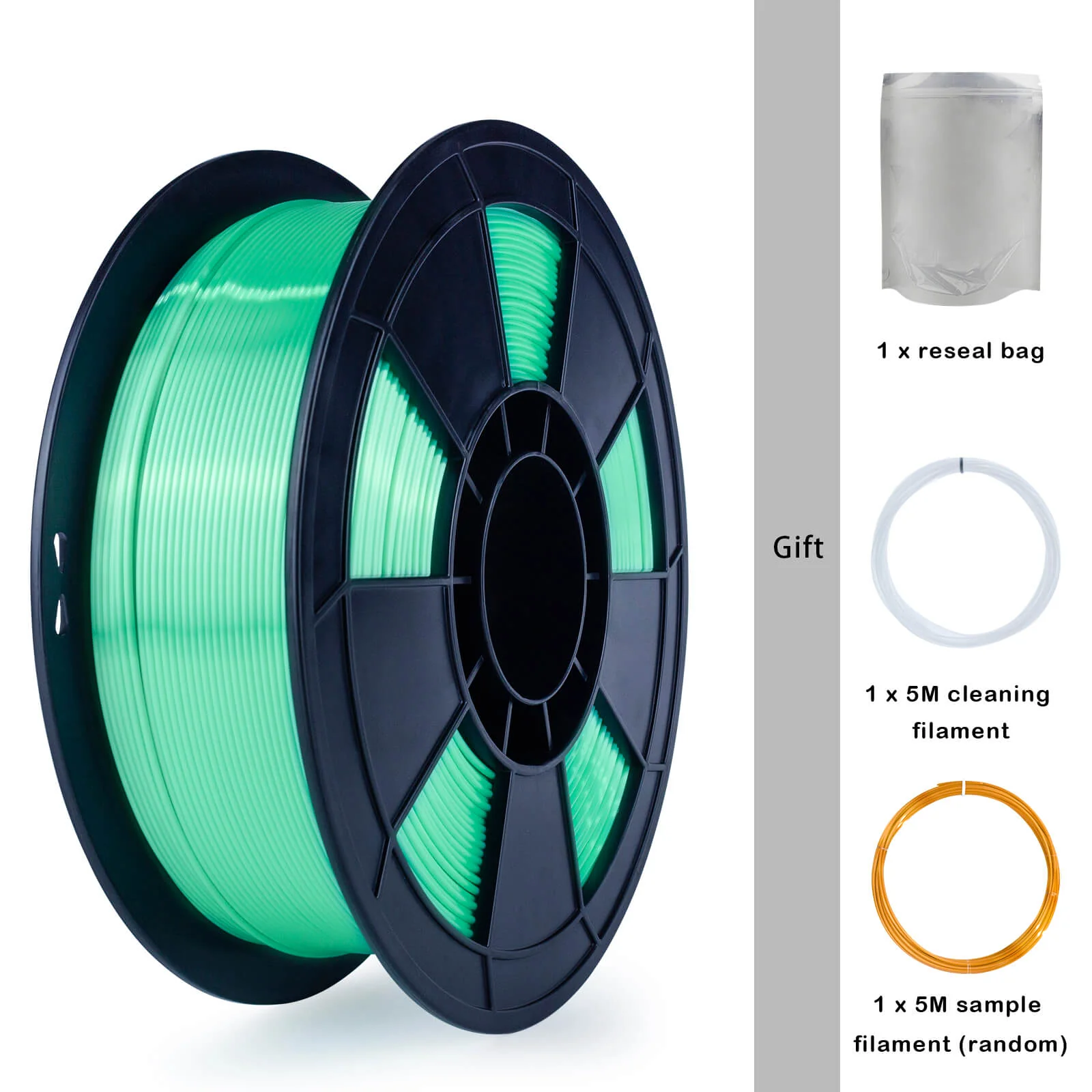 ZIRO Silk PLA Filament 1.75mm, Green - Image 6