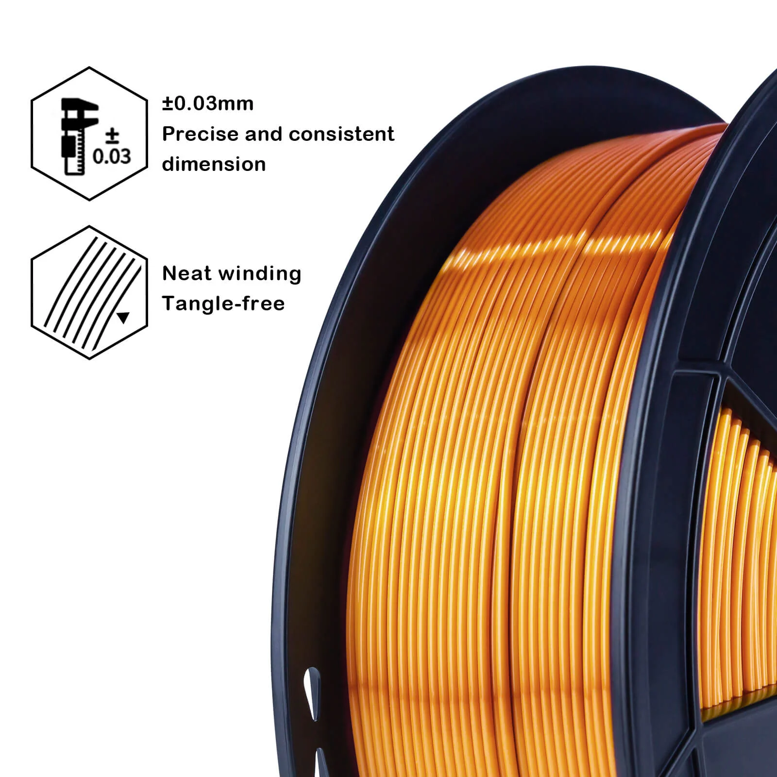 ZIRO Silk PLA Filament 1.75mm, Red Copper - Image 4