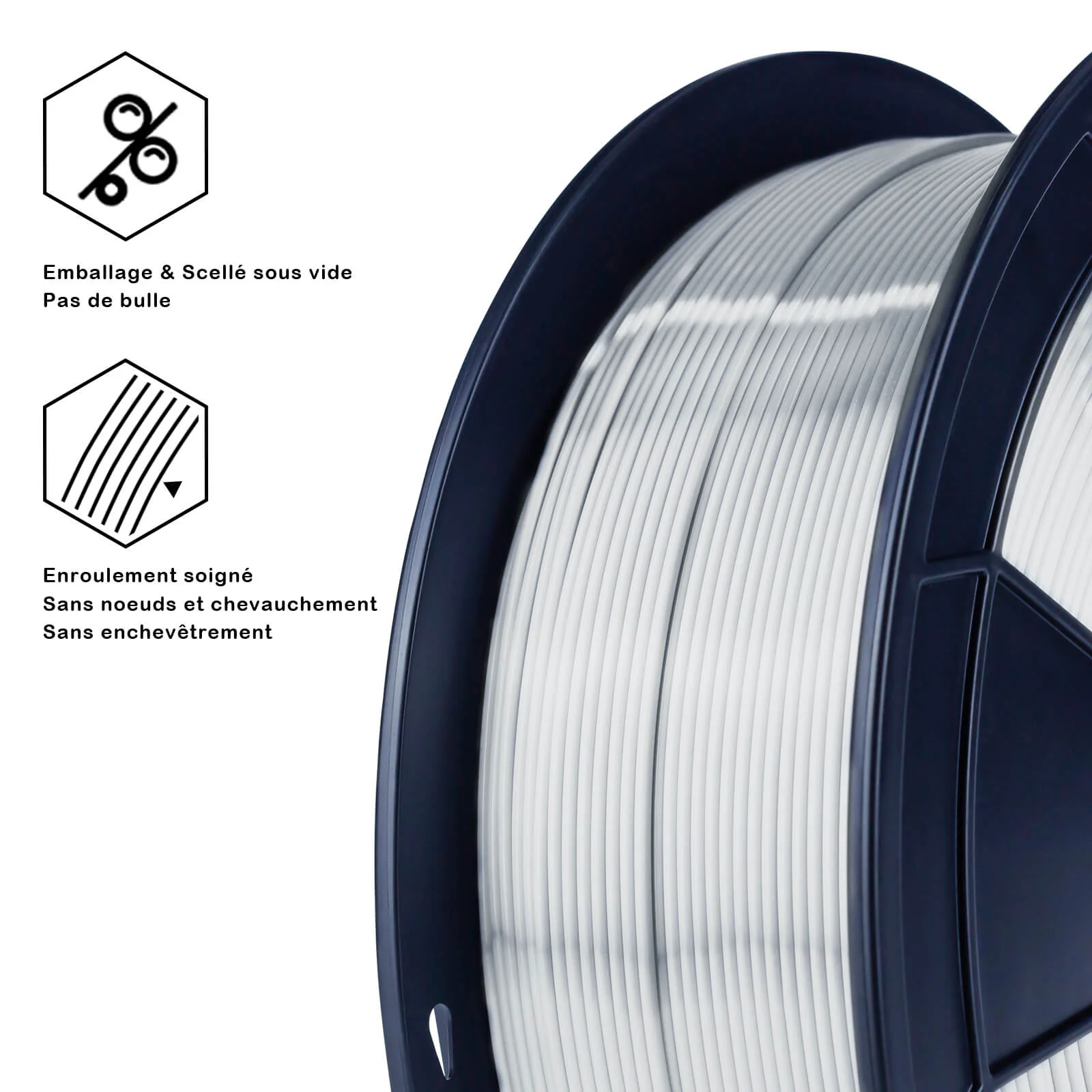 ZIRO Silk PLA Filament 1.75mm, Silver - Image 7