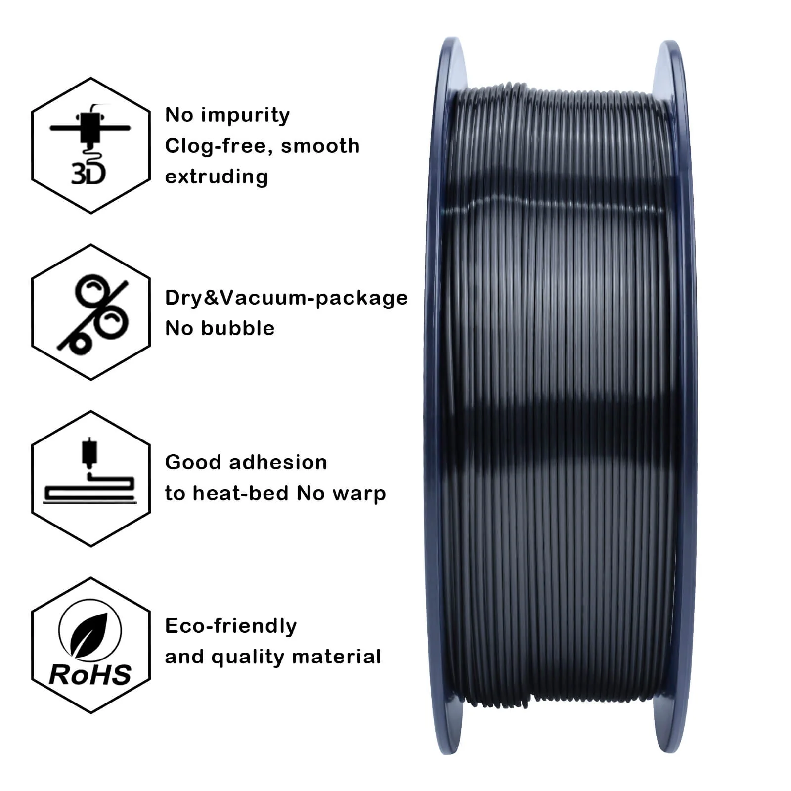 ZIRO Silk PLA Filament 1.75mm, Silver Black - Image 8