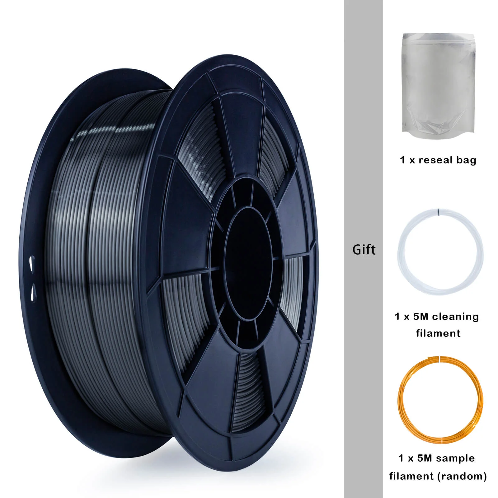 ZIRO Silk PLA Filament 1.75mm, Silver Black - Image 9